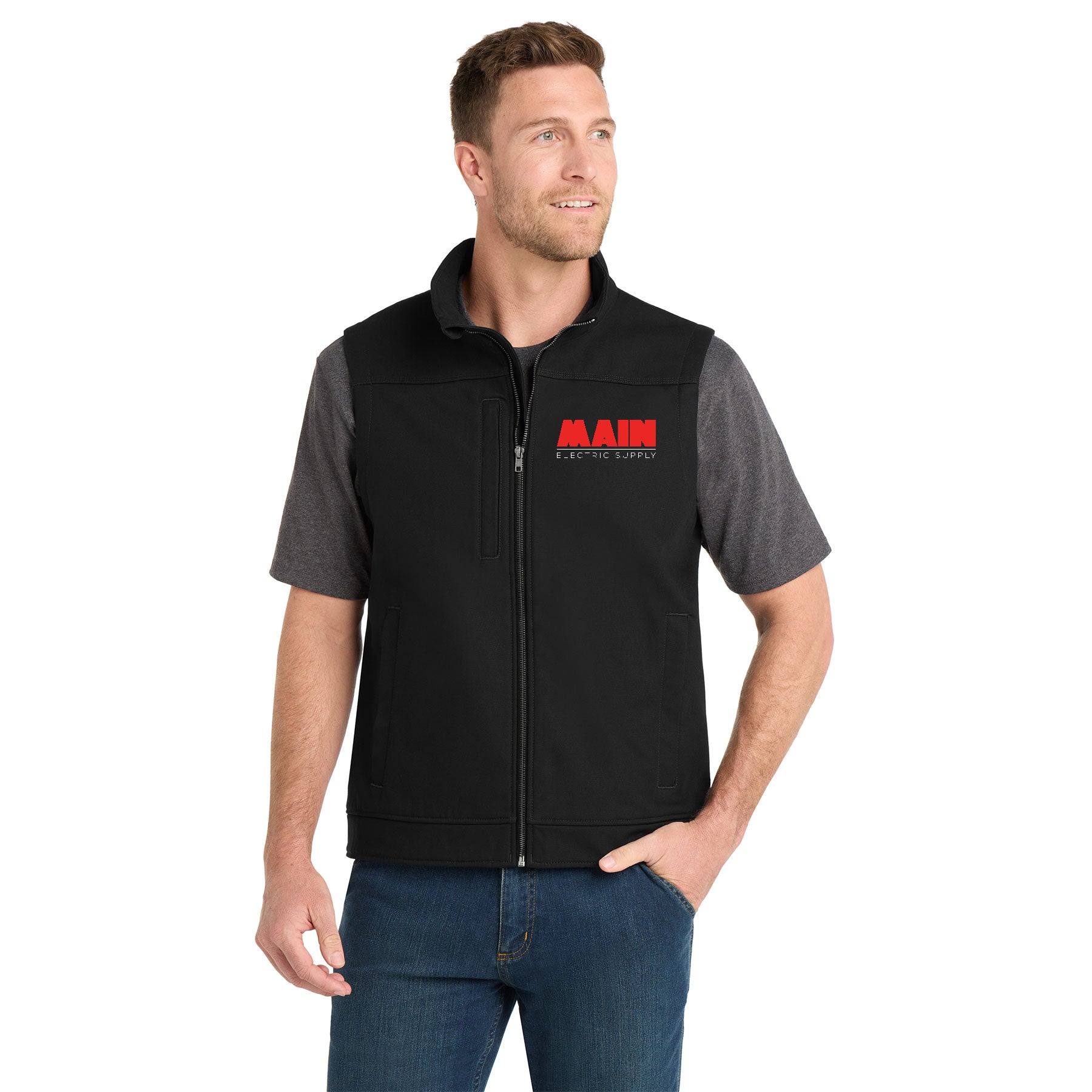CornerStone® Duck Bonded Soft Shell Vest x Main Electric Supply Co.
