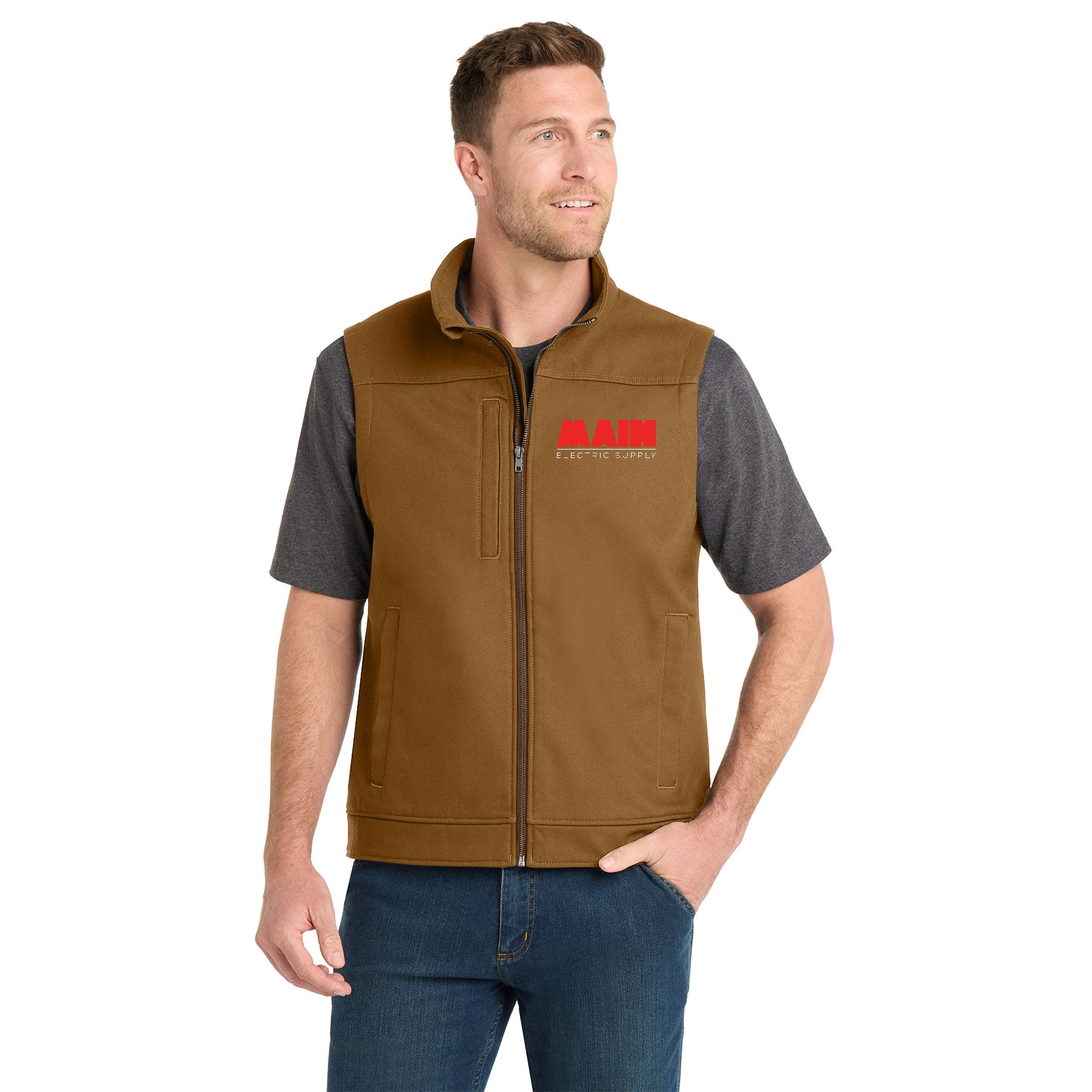 CornerStone® Duck Bonded Soft Shell Vest x Main Electric Supply Co.