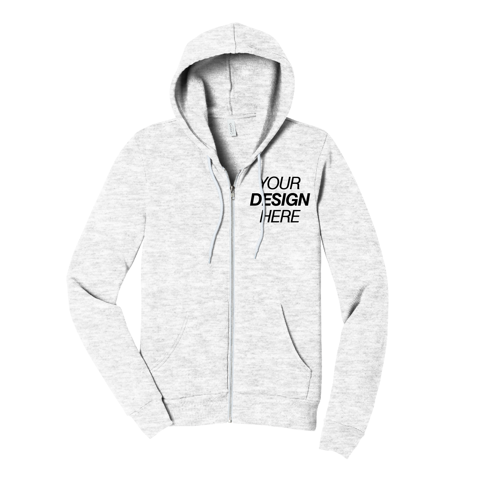 BELLA+CANVAS® Unisex Sponge Fleece Zip-Up Hoodie