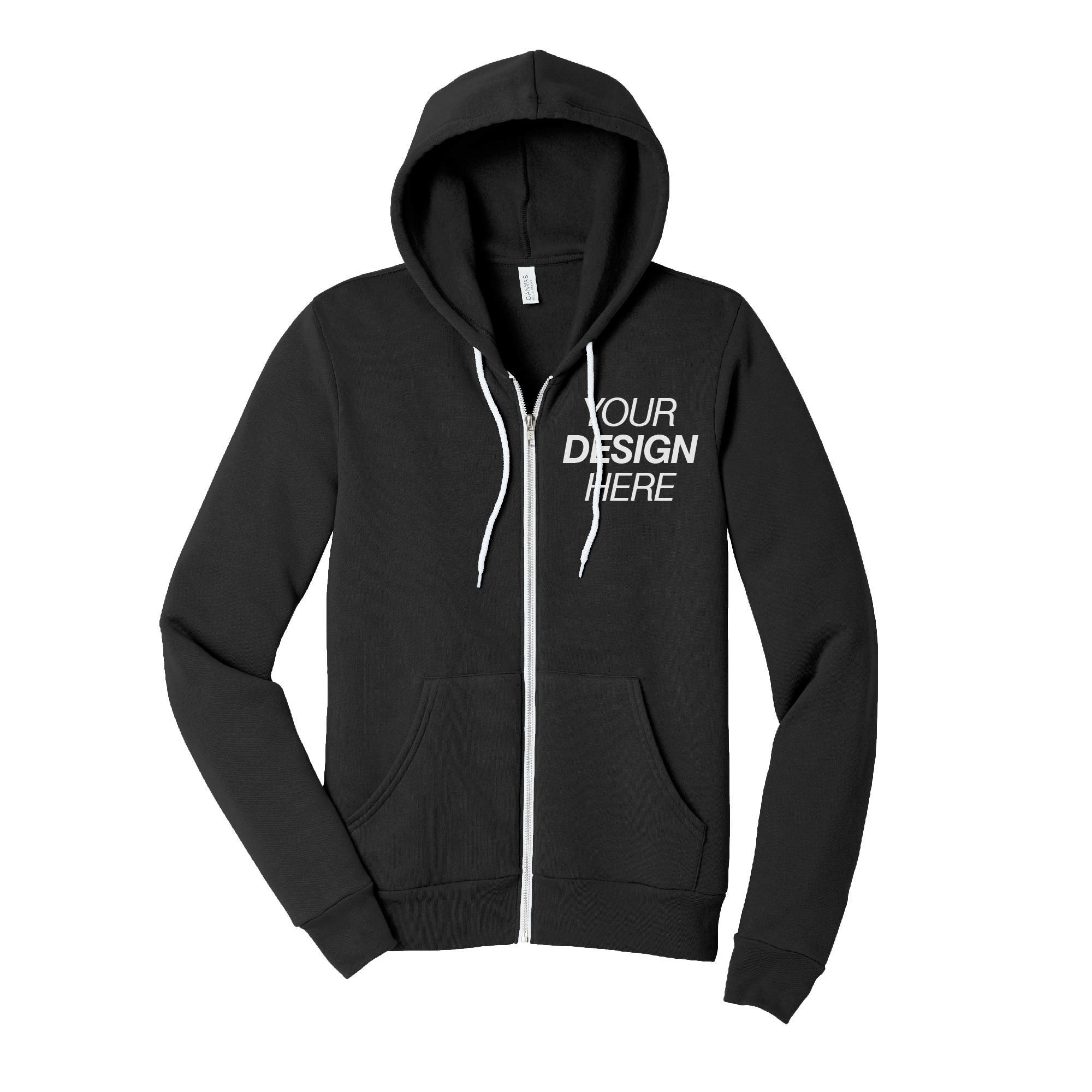 BELLA+CANVAS® Unisex Sponge Fleece Zip-Up Hoodie