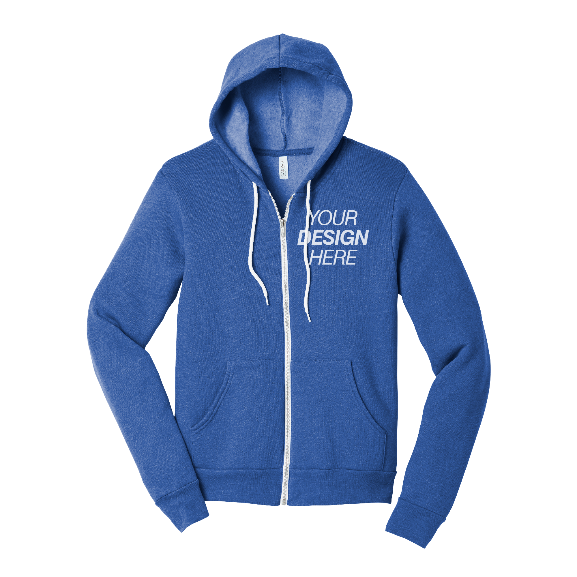 BELLA+CANVAS® Unisex Sponge Fleece Zip-Up Hoodie