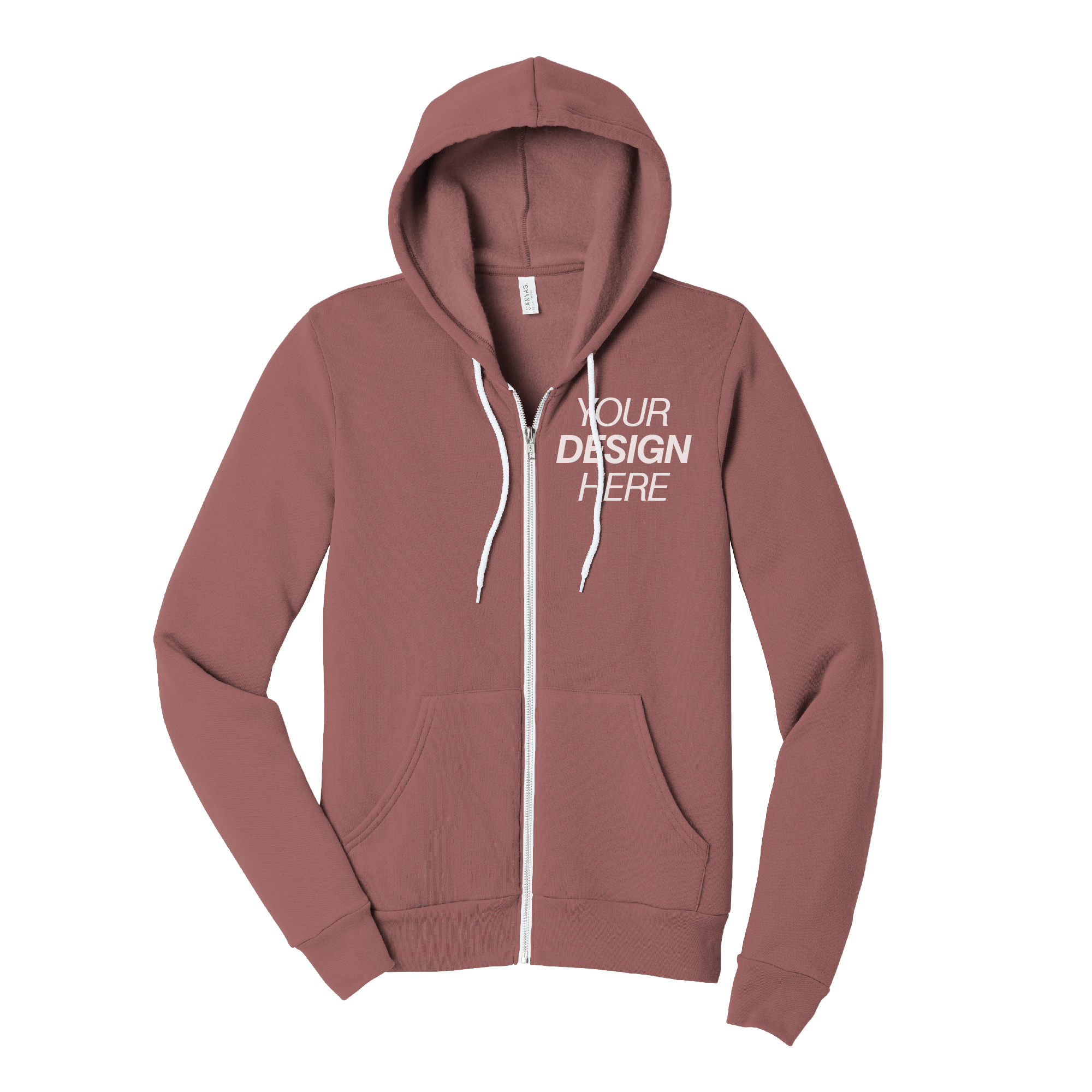 BELLA+CANVAS® Unisex Sponge Fleece Zip-Up Hoodie