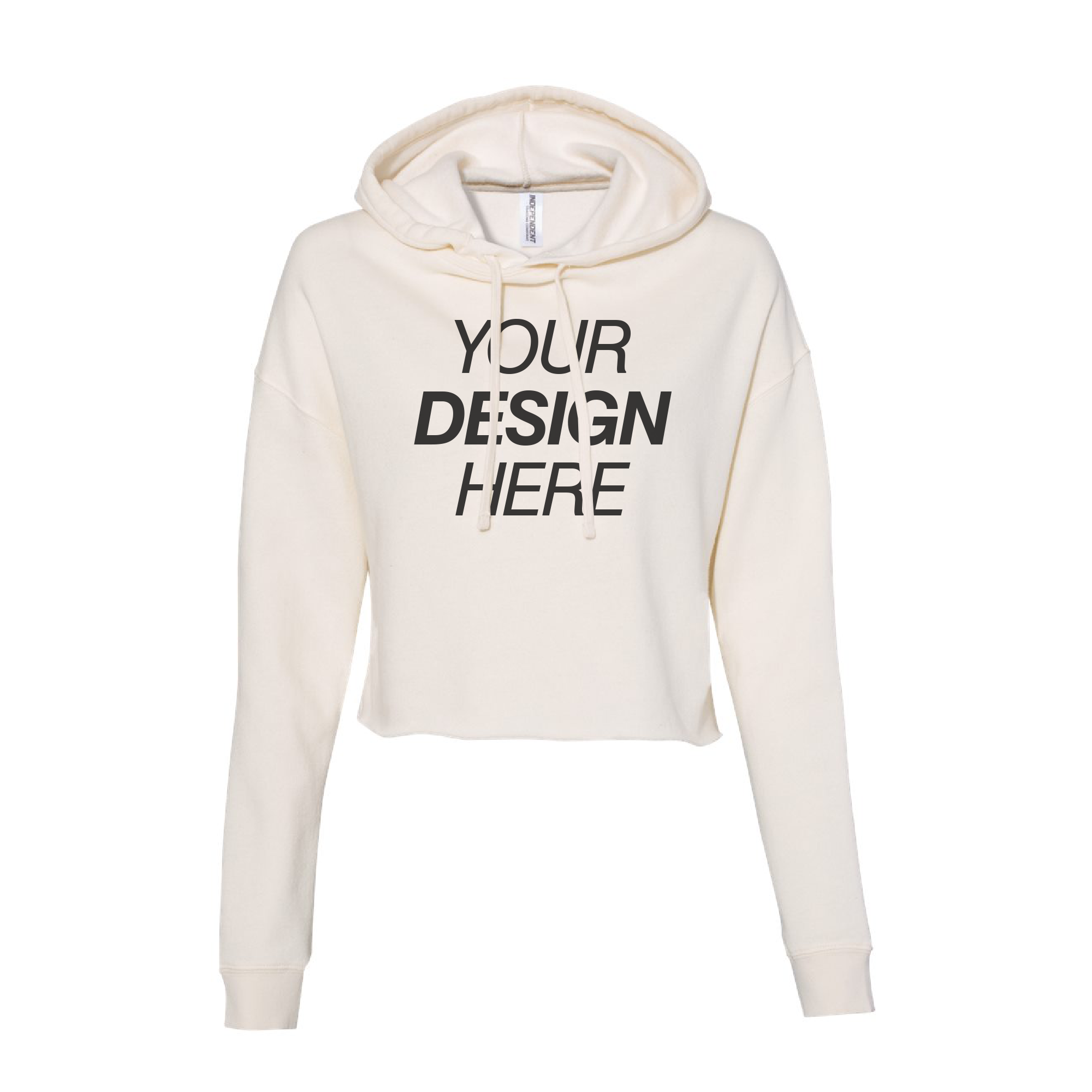 Independent Trading Co. Women’s Lightweight Crop Hooded Sweatshirt