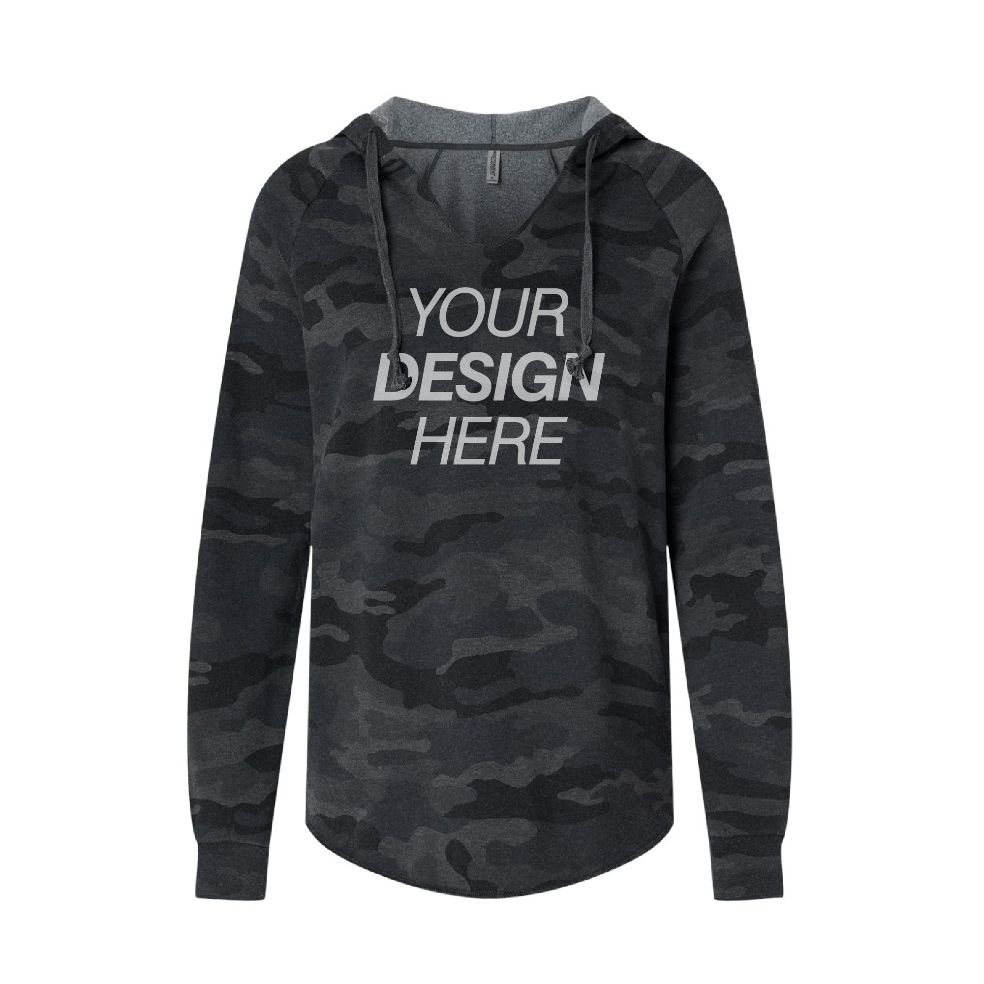 Independent Trading Co. Women’s Lightweight California Wave Wash Hooded Sweatshirt