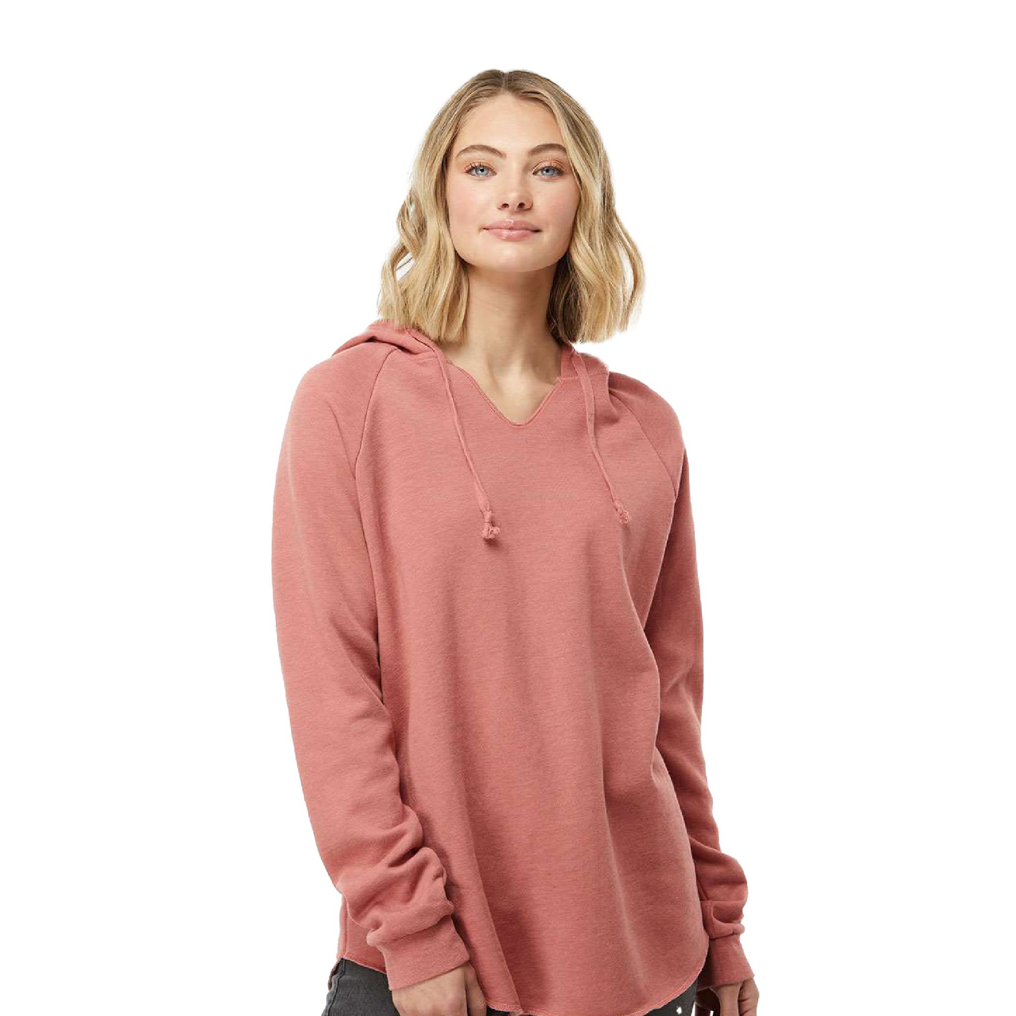 Independent Trading Co. Women’s Lightweight California Wave Wash Hooded Sweatshirt