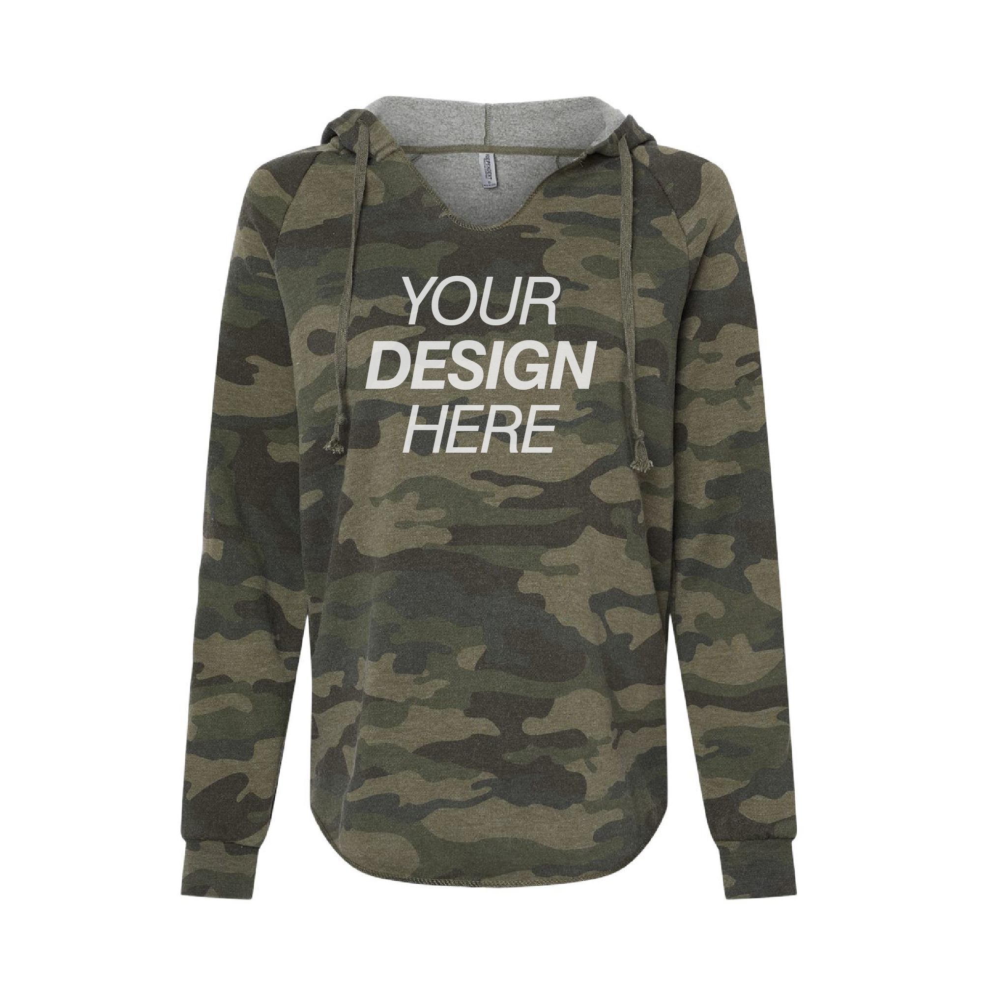 Independent Trading Co. Women’s Lightweight California Wave Wash Hooded Sweatshirt