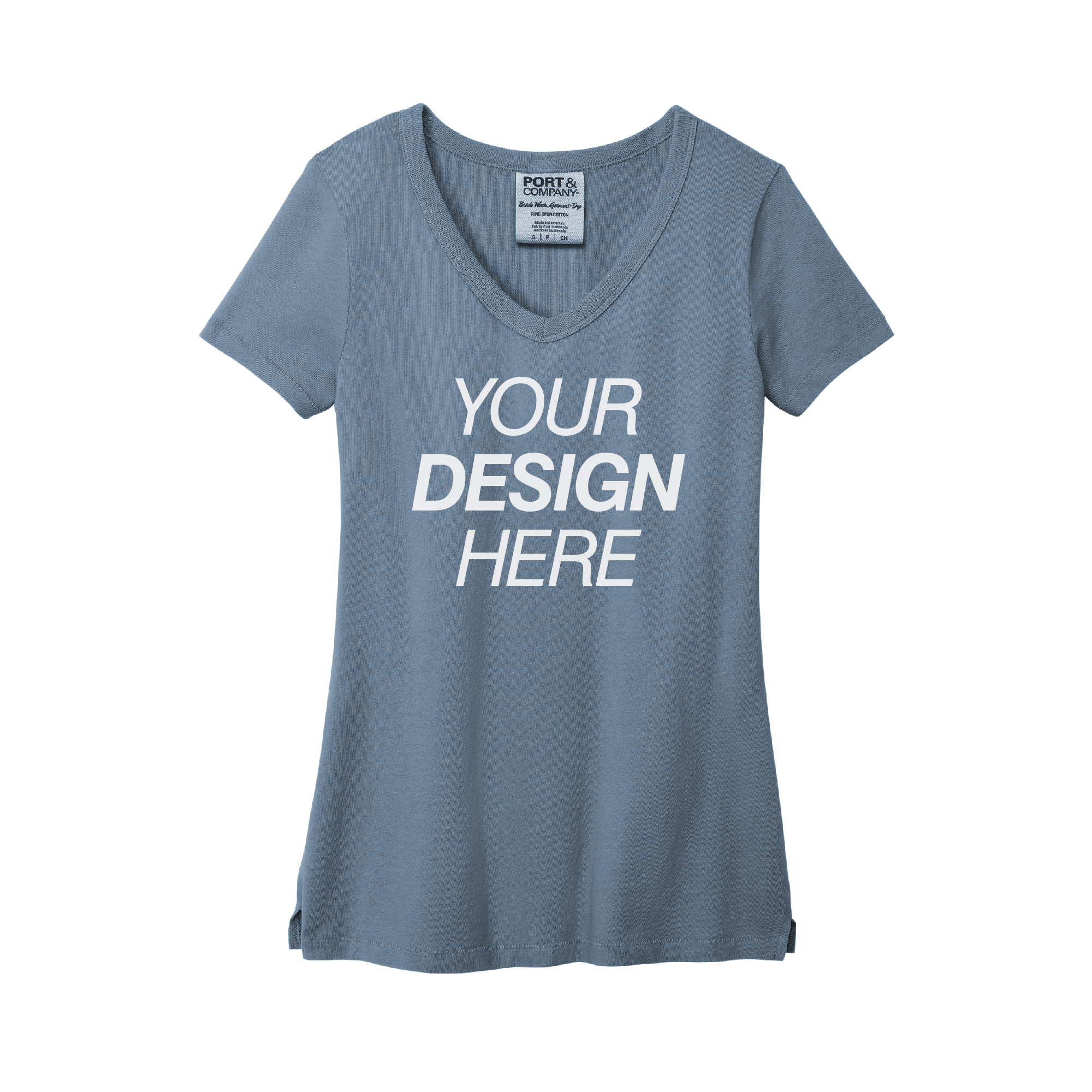 Port & Company® Ladies Beach Wash® Garment-Dyed V-Neck Tee