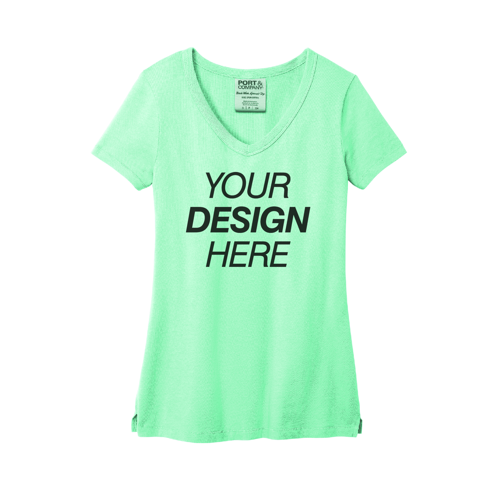 Port & Company® Ladies Beach Wash® Garment-Dyed V-Neck Tee