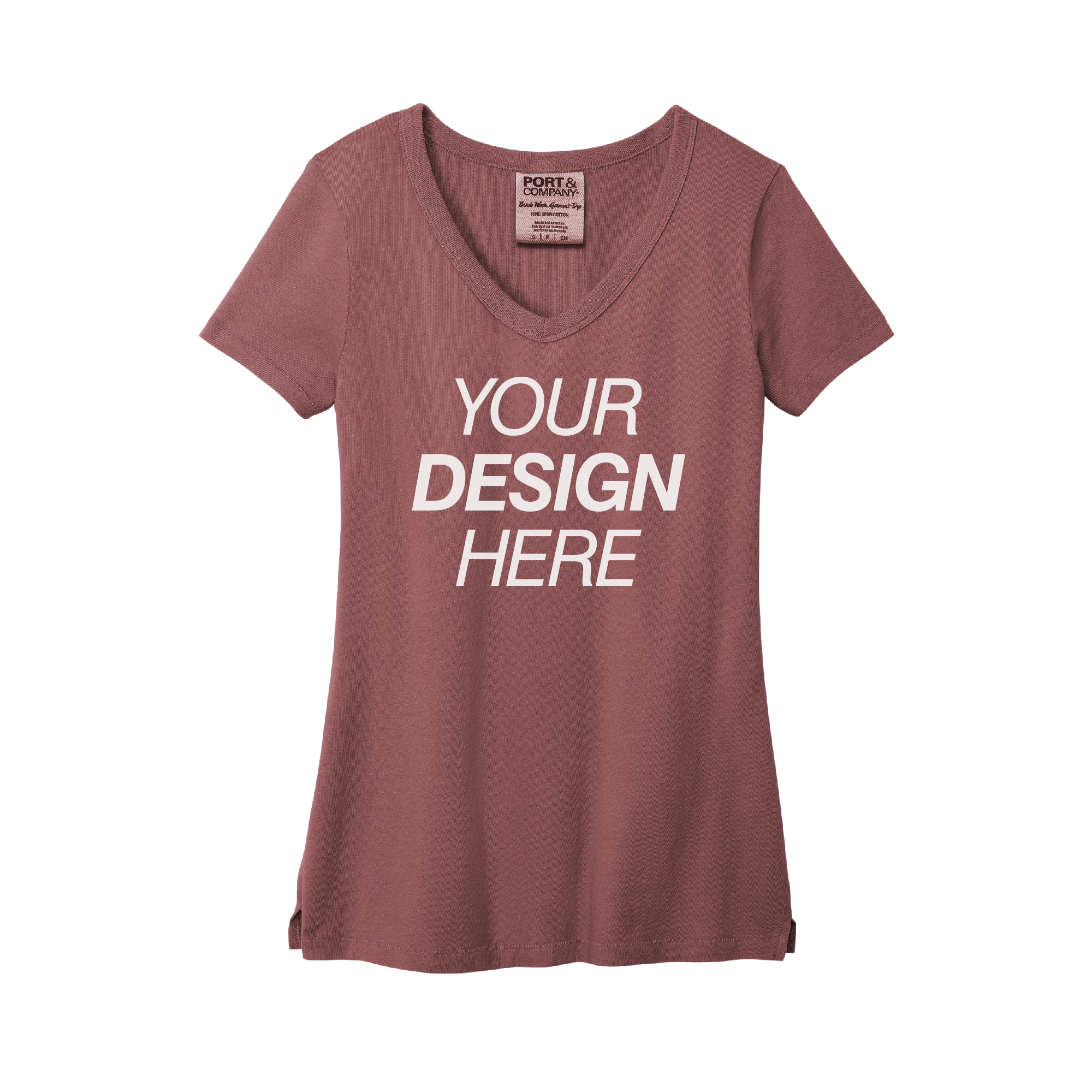 Port & Company® Ladies Beach Wash® Garment-Dyed V-Neck Tee