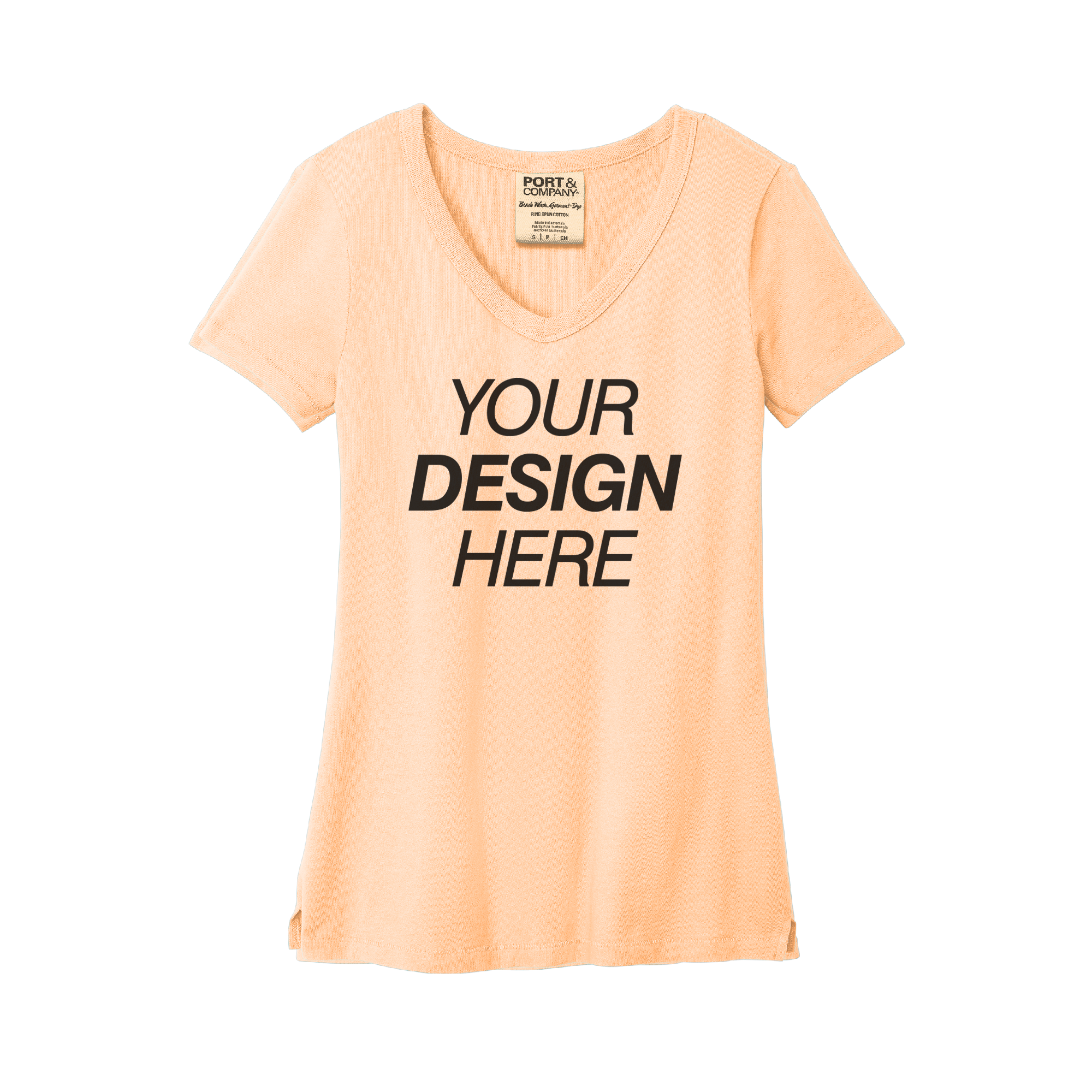 Port & Company® Ladies Beach Wash® Garment-Dyed V-Neck Tee