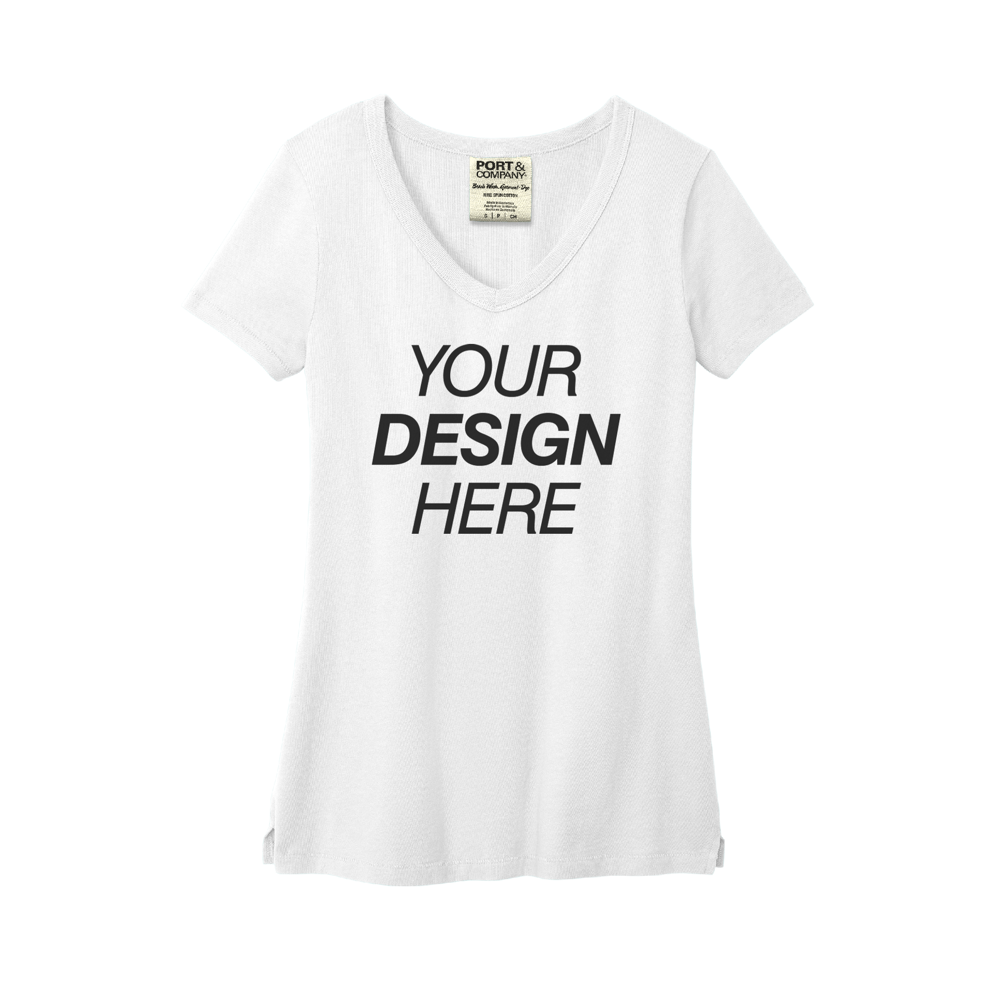 Port & Company® Ladies Beach Wash® Garment-Dyed V-Neck Tee