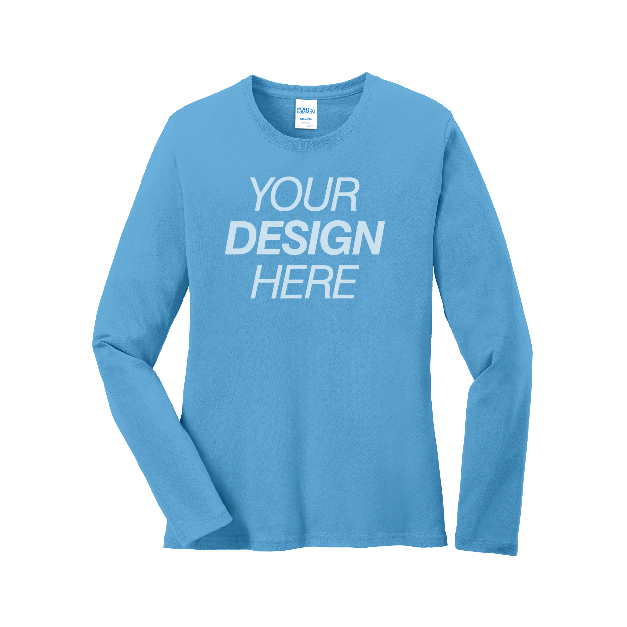 Port & Company® Ladies Long Sleeve Core Cotton Tee