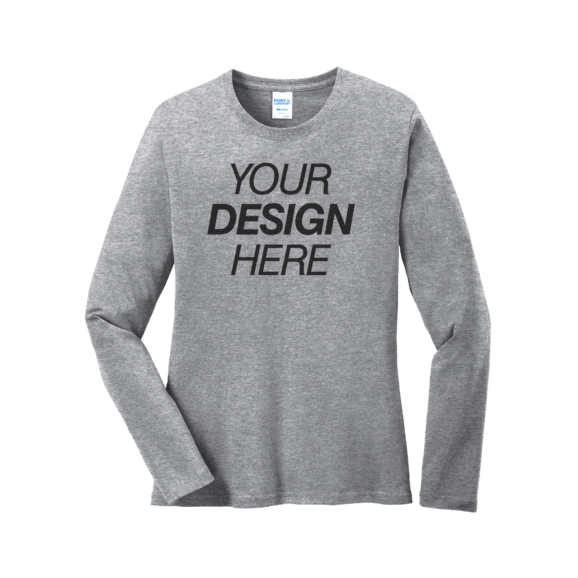 Port & Company® Ladies Long Sleeve Core Cotton Tee