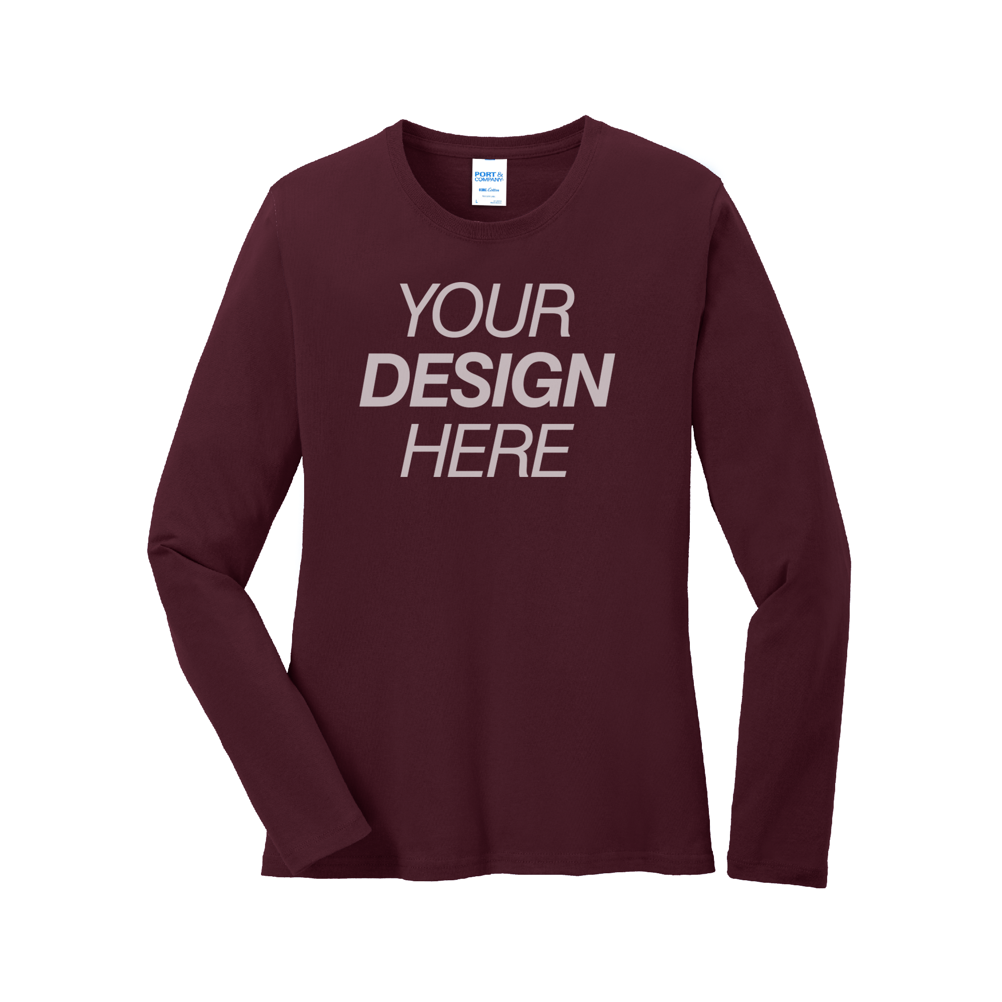 Port & Company® Ladies Long Sleeve Core Cotton Tee