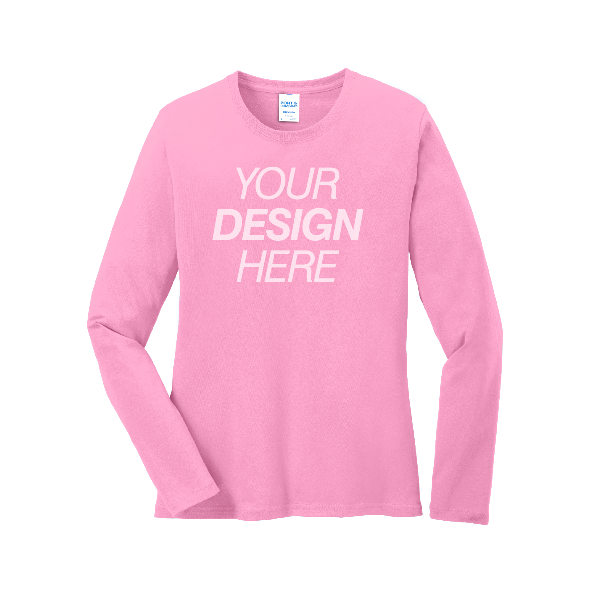 Port & Company® Ladies Long Sleeve Core Cotton Tee