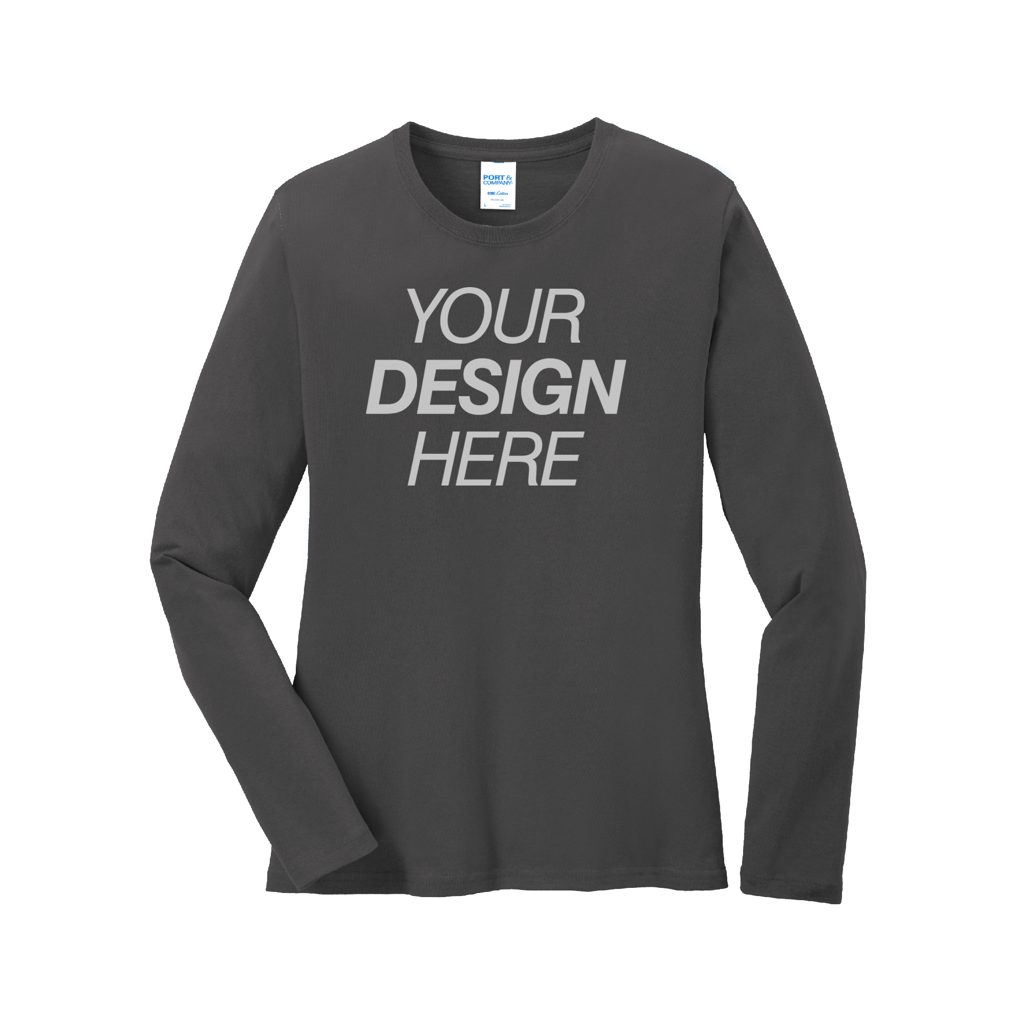 Port & Company® Ladies Long Sleeve Core Cotton Tee