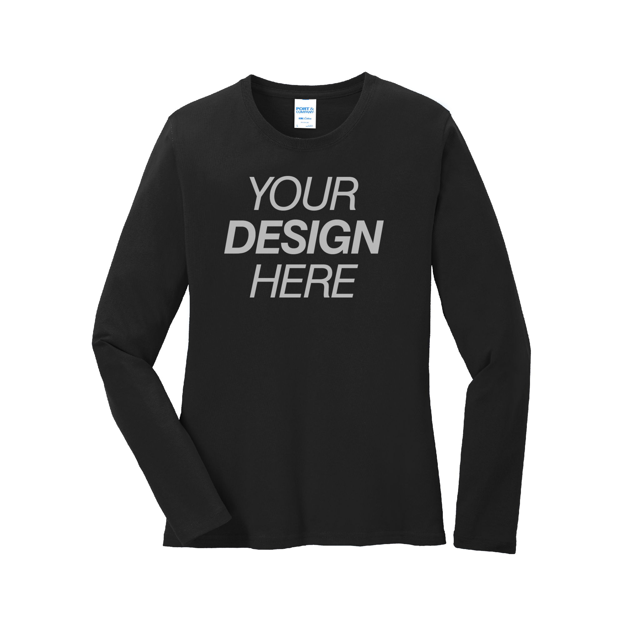 Port & Company® Ladies Long Sleeve Core Cotton Tee