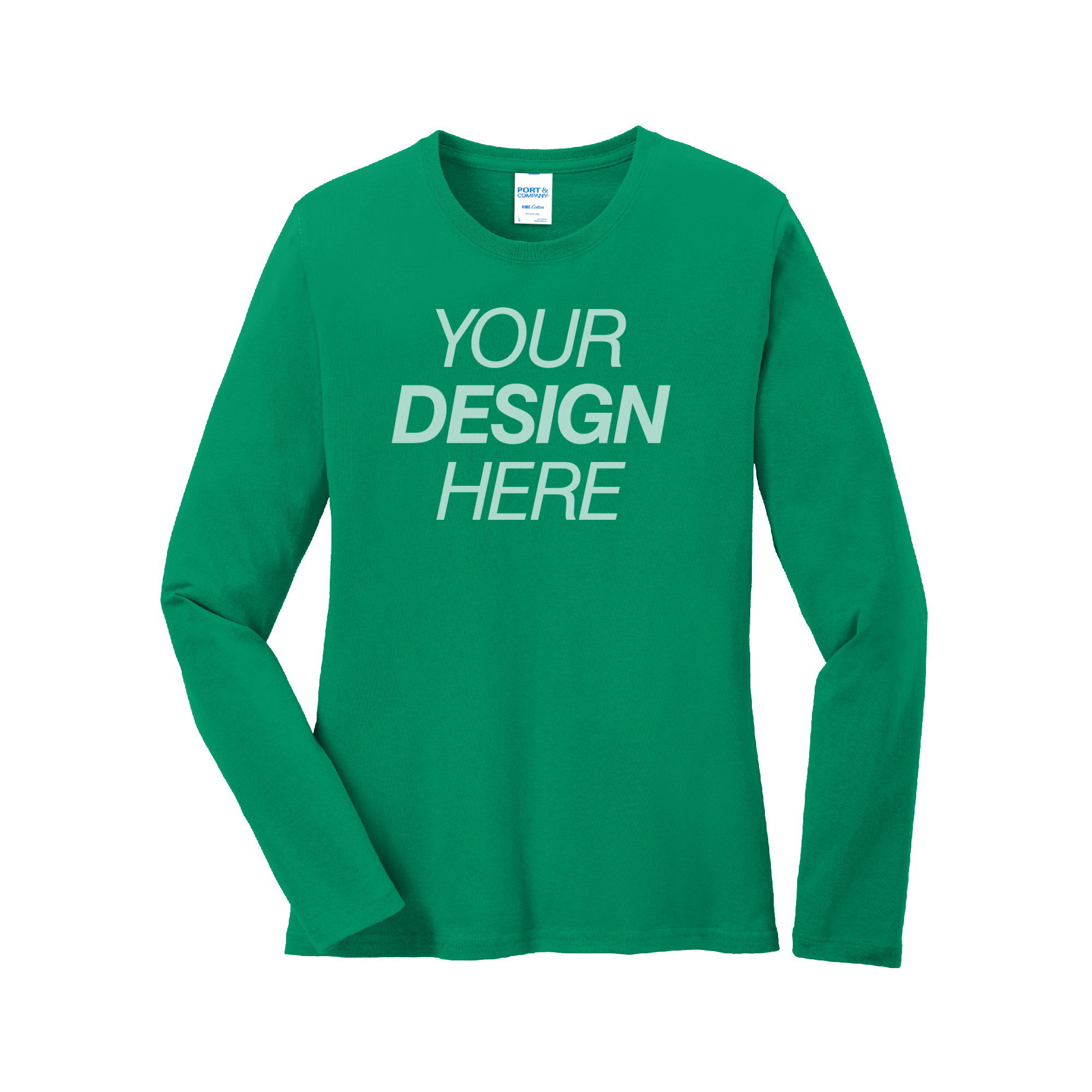 Port & Company® Ladies Long Sleeve Core Cotton Tee