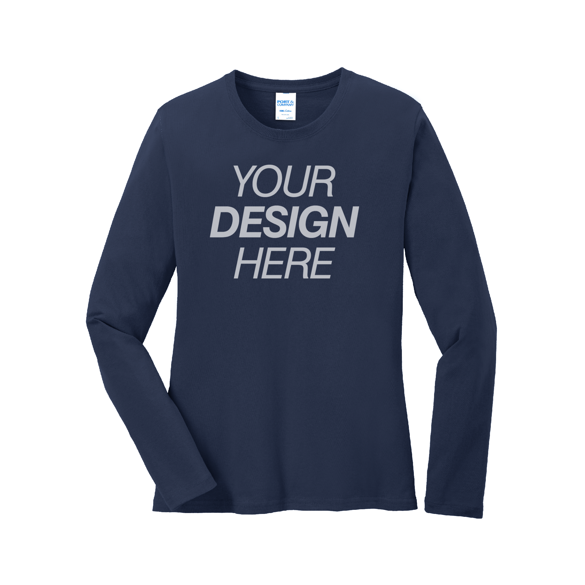 Port & Company® Ladies Long Sleeve Core Cotton Tee