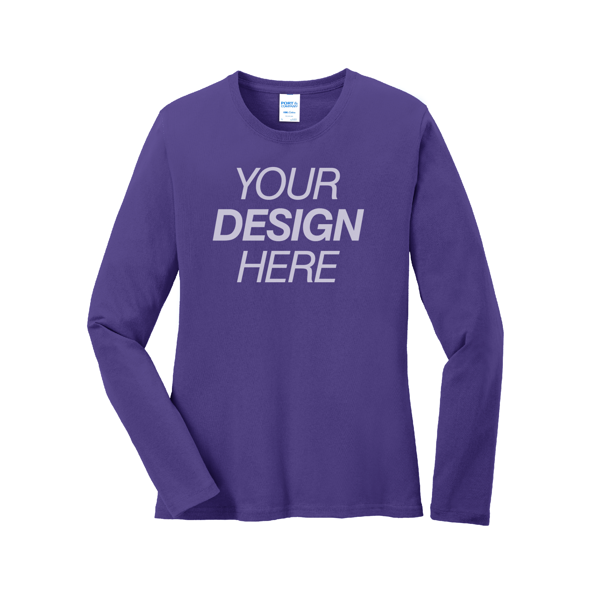Port & Company® Ladies Long Sleeve Core Cotton Tee