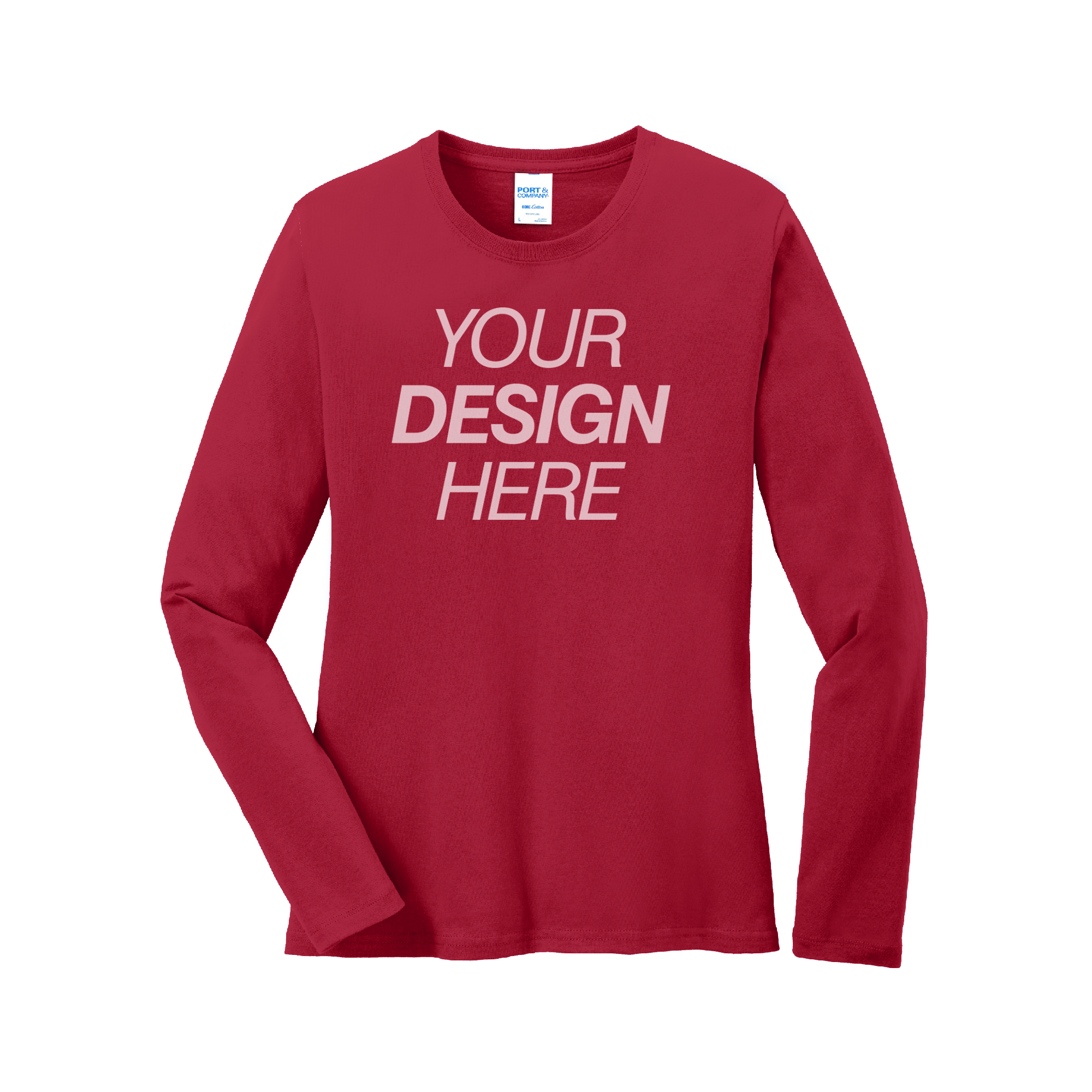 Port & Company® Ladies Long Sleeve Core Cotton Tee