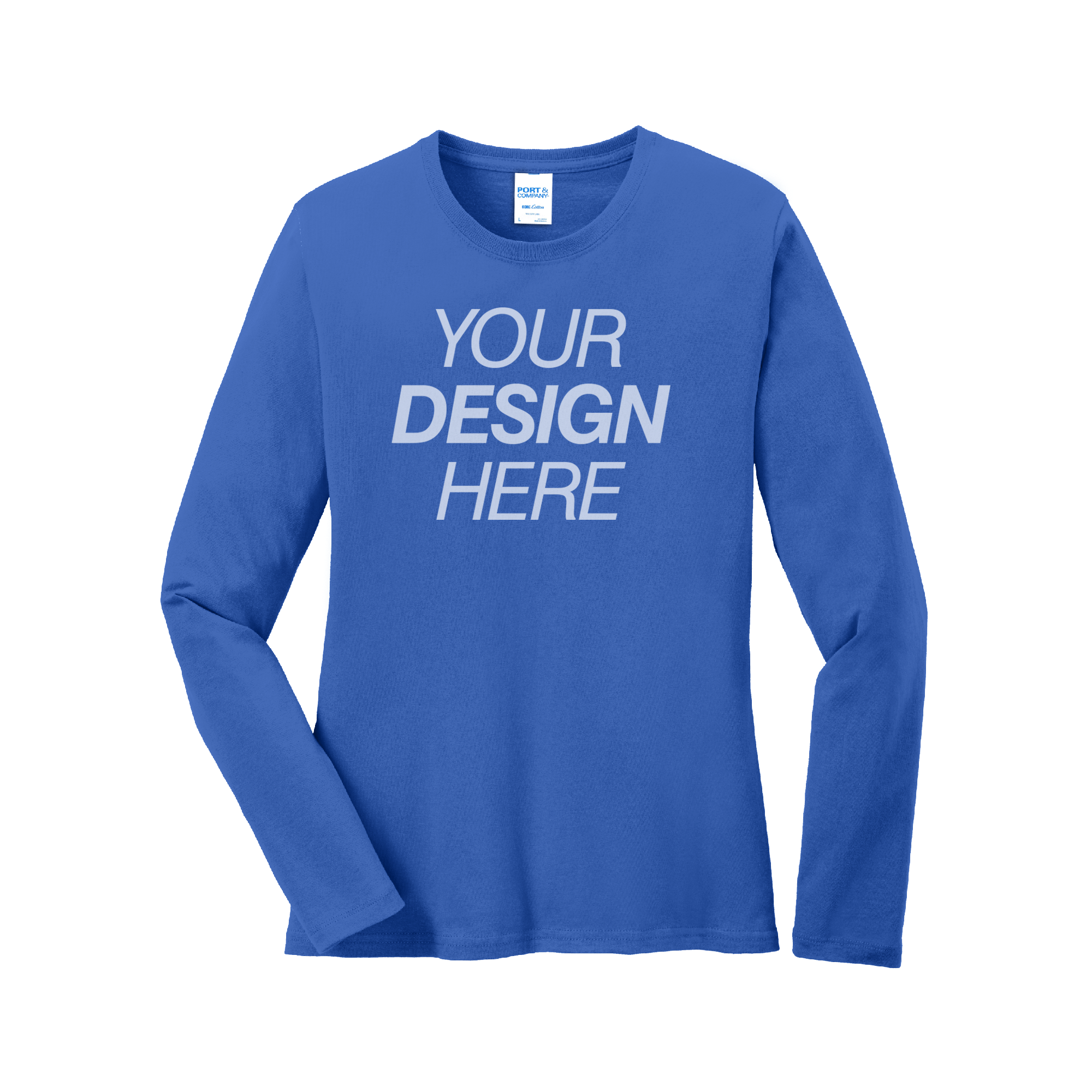 Port & Company® Ladies Long Sleeve Core Cotton Tee