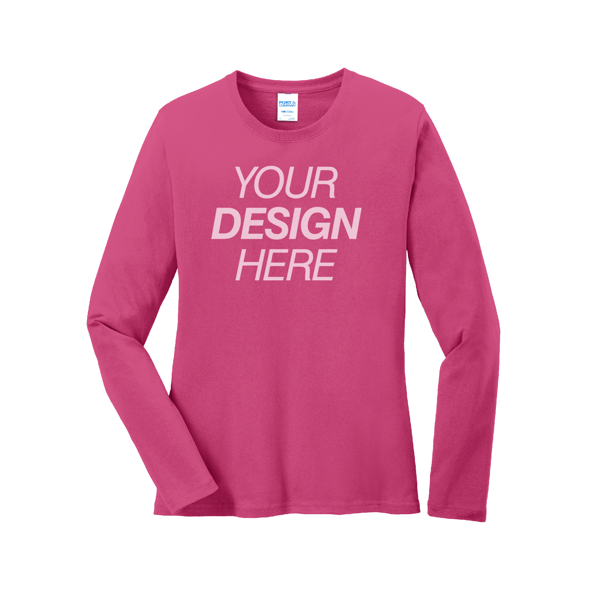 Port & Company® Ladies Long Sleeve Core Cotton Tee