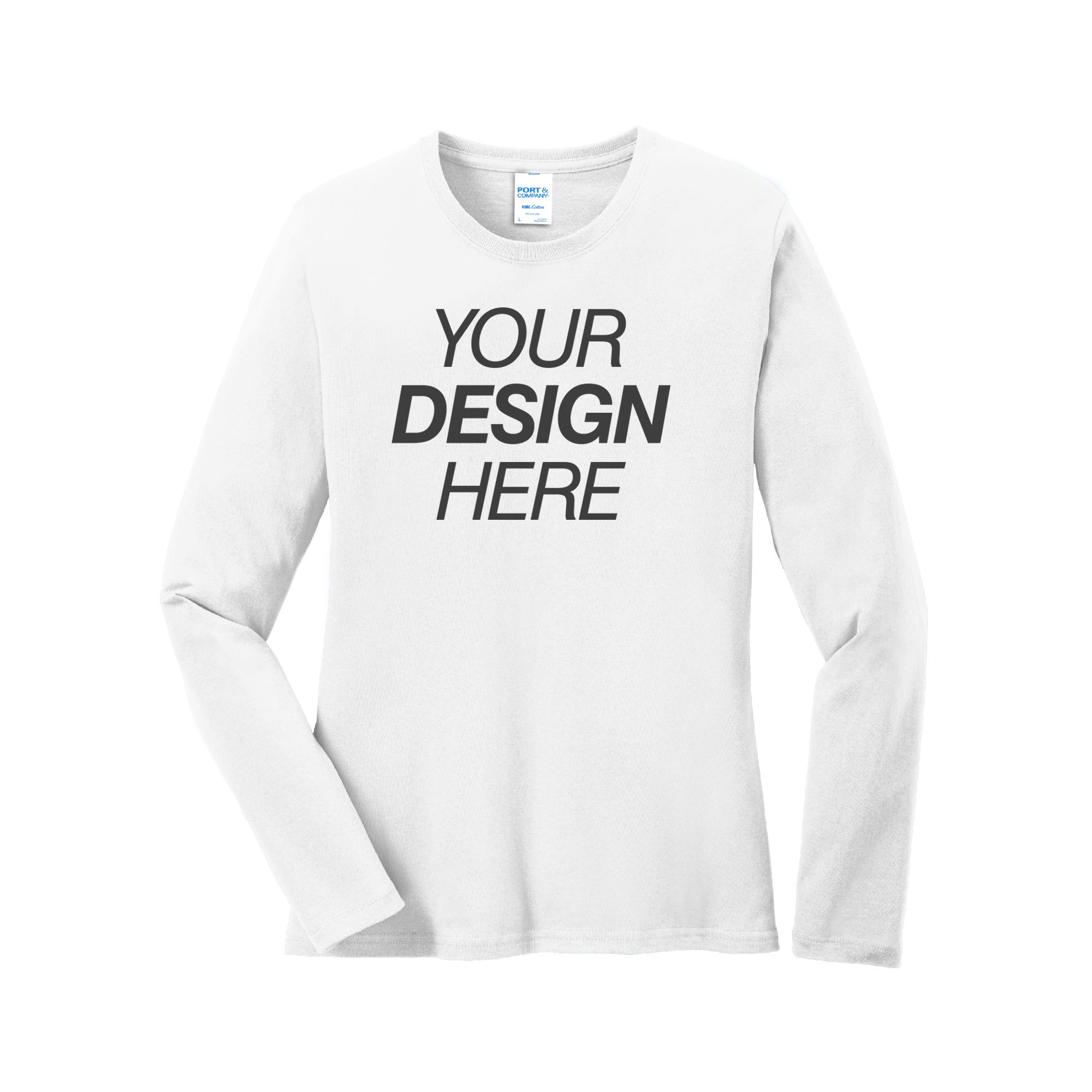 Port & Company® Ladies Long Sleeve Core Cotton Tee