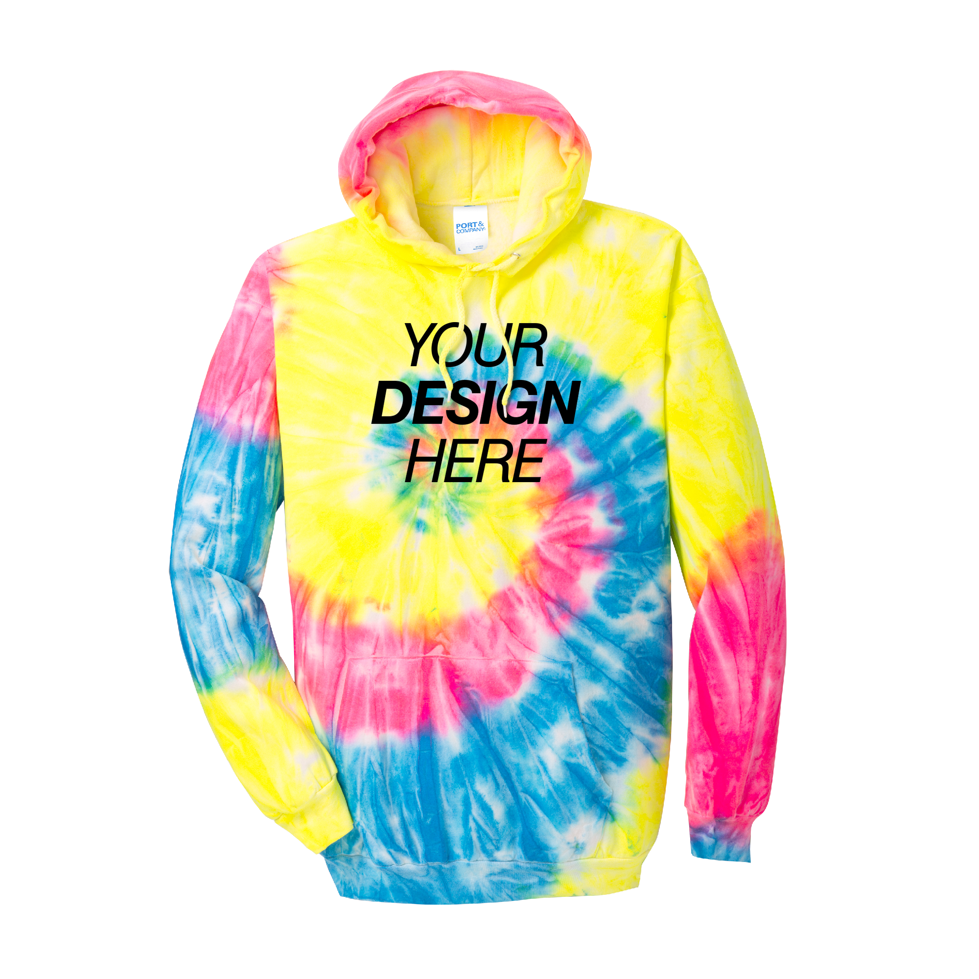 Port & Company® Tie-Dye Pullover Hooded Sweatshirt