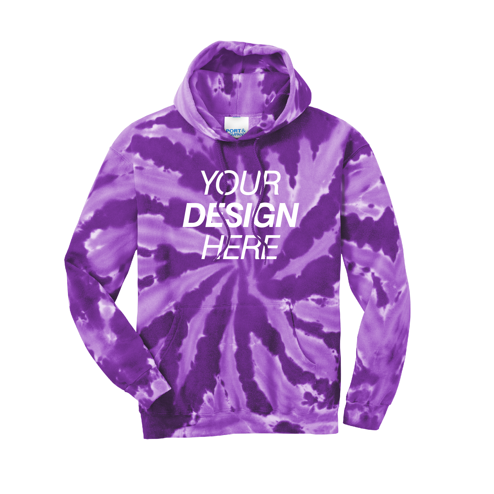 Port & Company® Tie-Dye Pullover Hooded Sweatshirt
