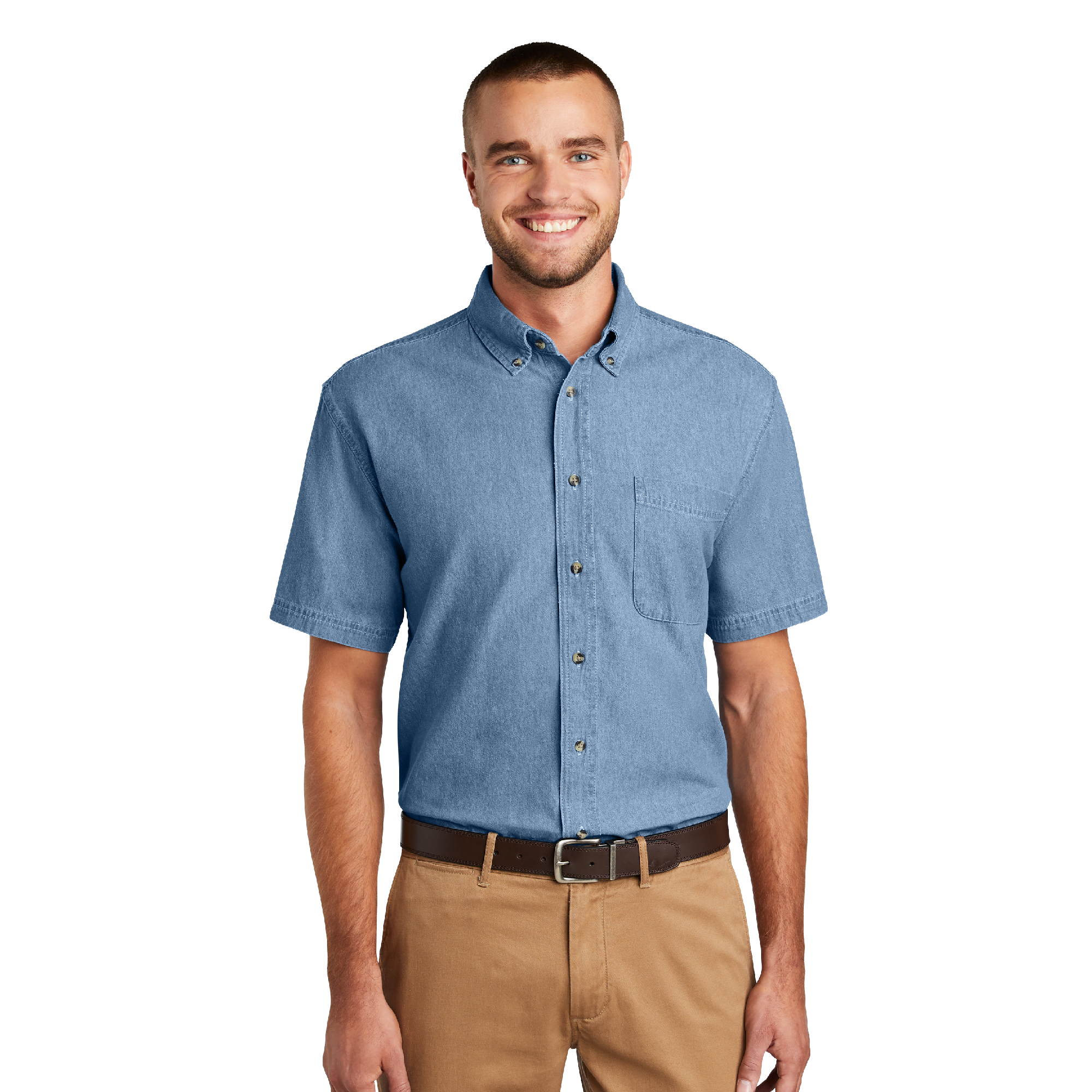 Port & Company® Short Sleeve Value Denim Shirt