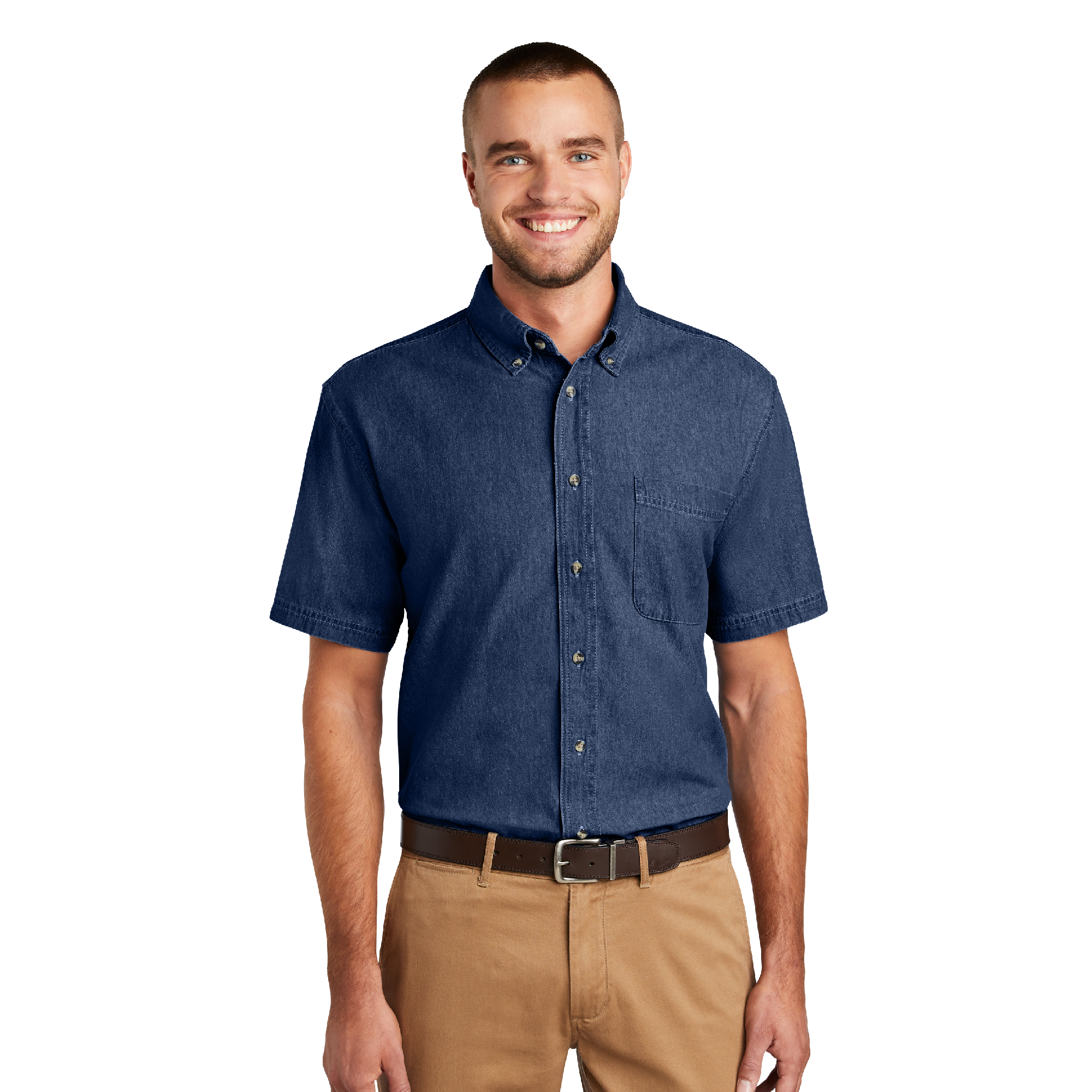 Port & Company® Short Sleeve Value Denim Shirt