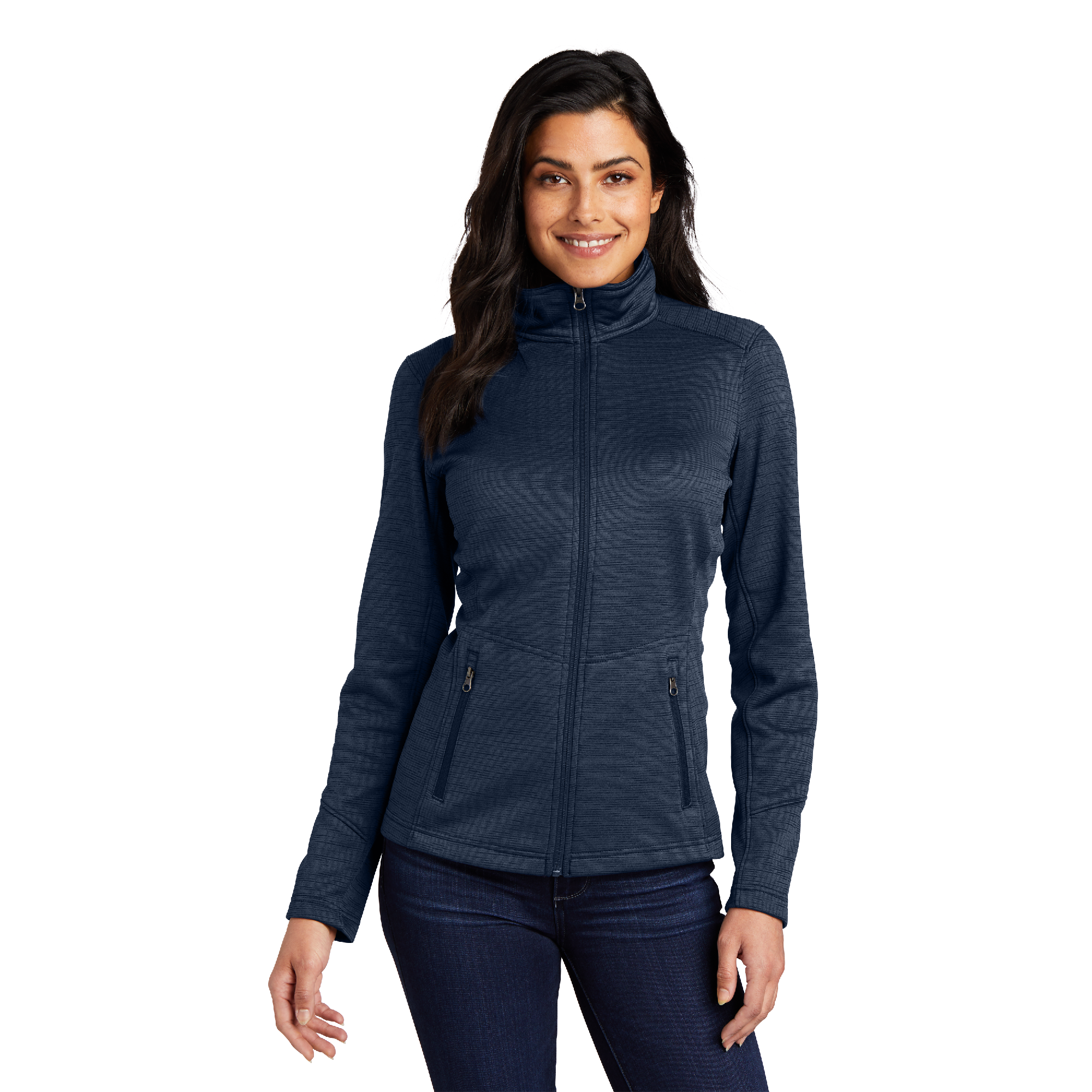 Port Authority® Ladies Digi Stripe Fleece Jacket