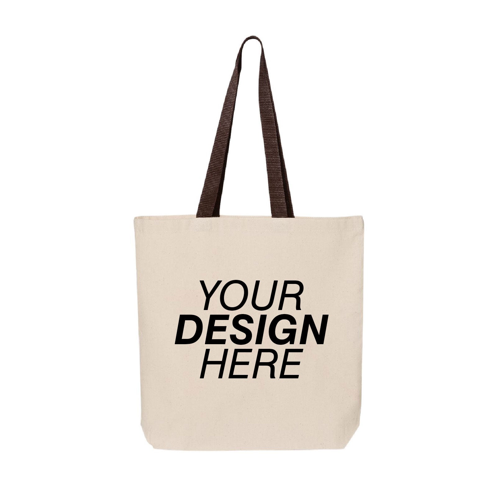 Q-Tees Canvas Tote with Contrast-Color Handles