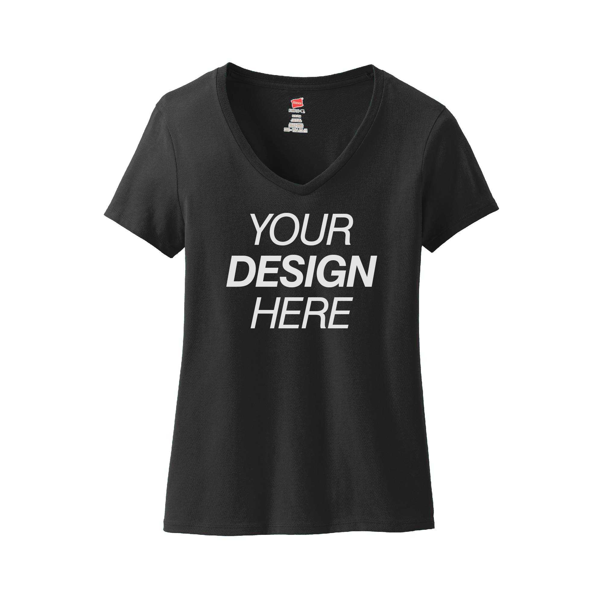 Hanes® Ladies Perfect-T Cotton V-Neck T-Shirt