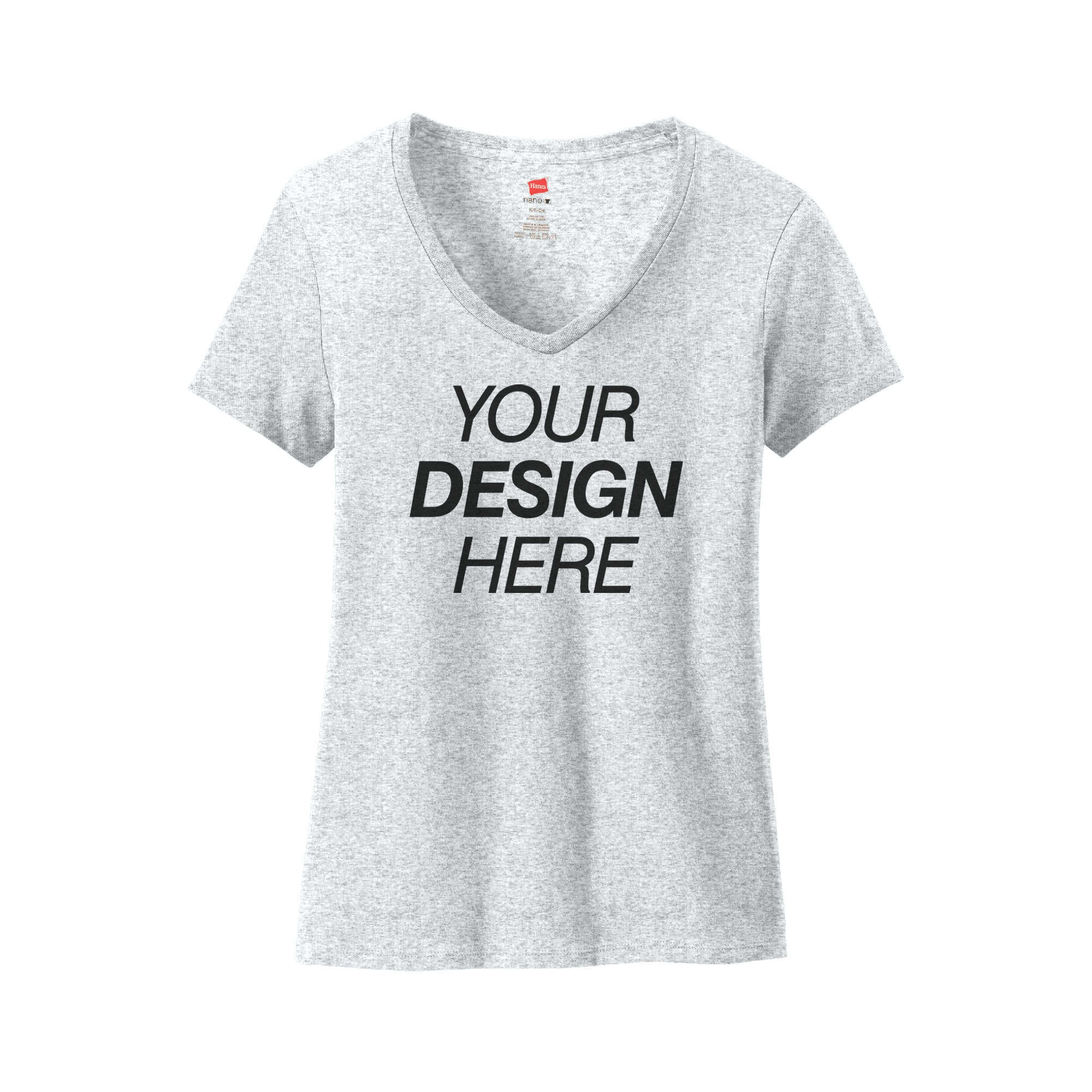 Hanes® Ladies Perfect-T Cotton V-Neck T-Shirt