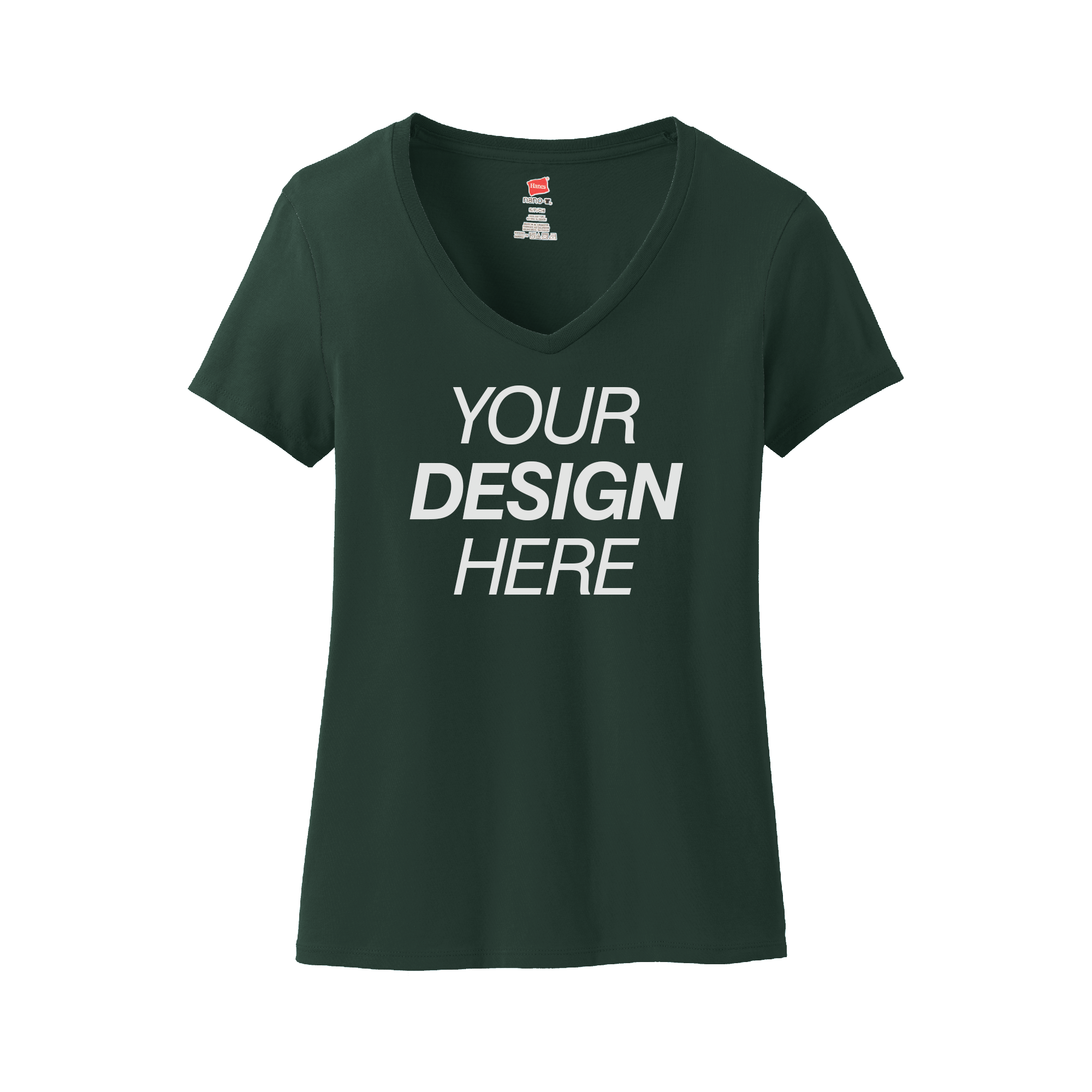 Hanes® Ladies Perfect-T Cotton V-Neck T-Shirt