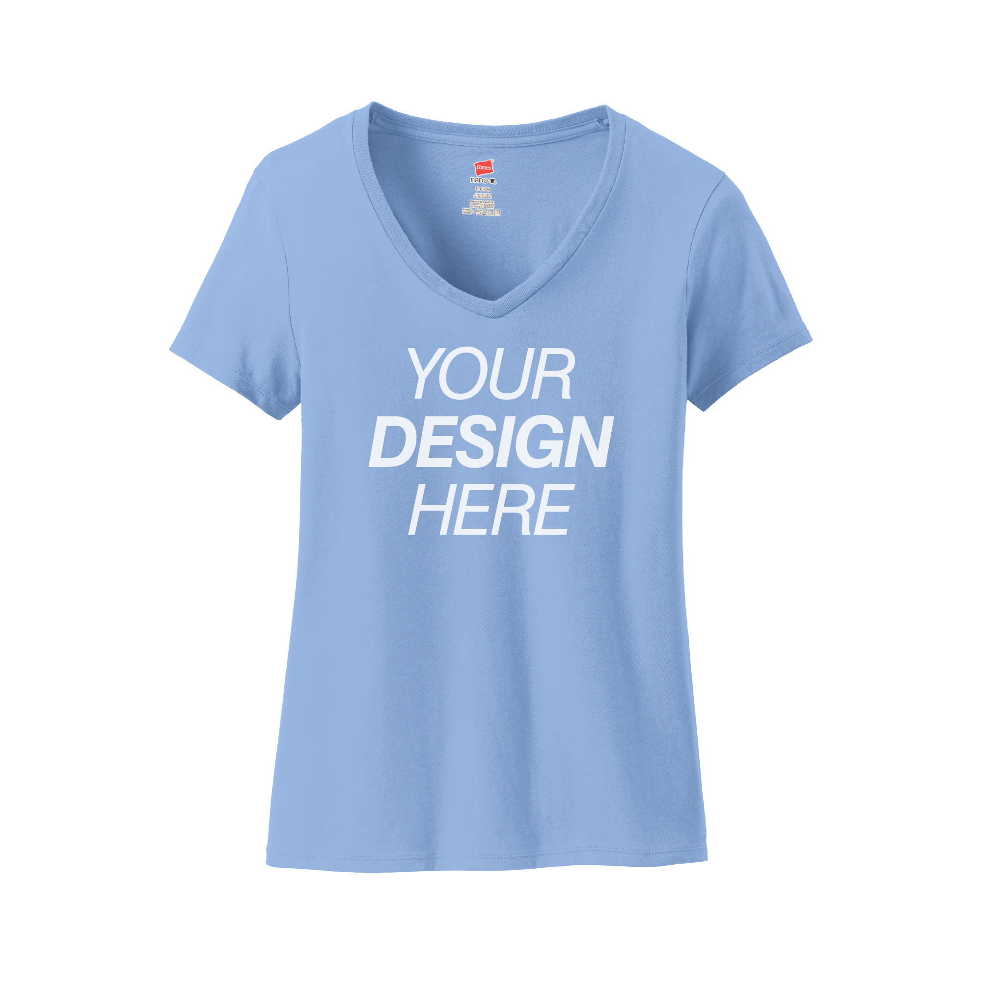 Hanes® Ladies Perfect-T Cotton V-Neck T-Shirt