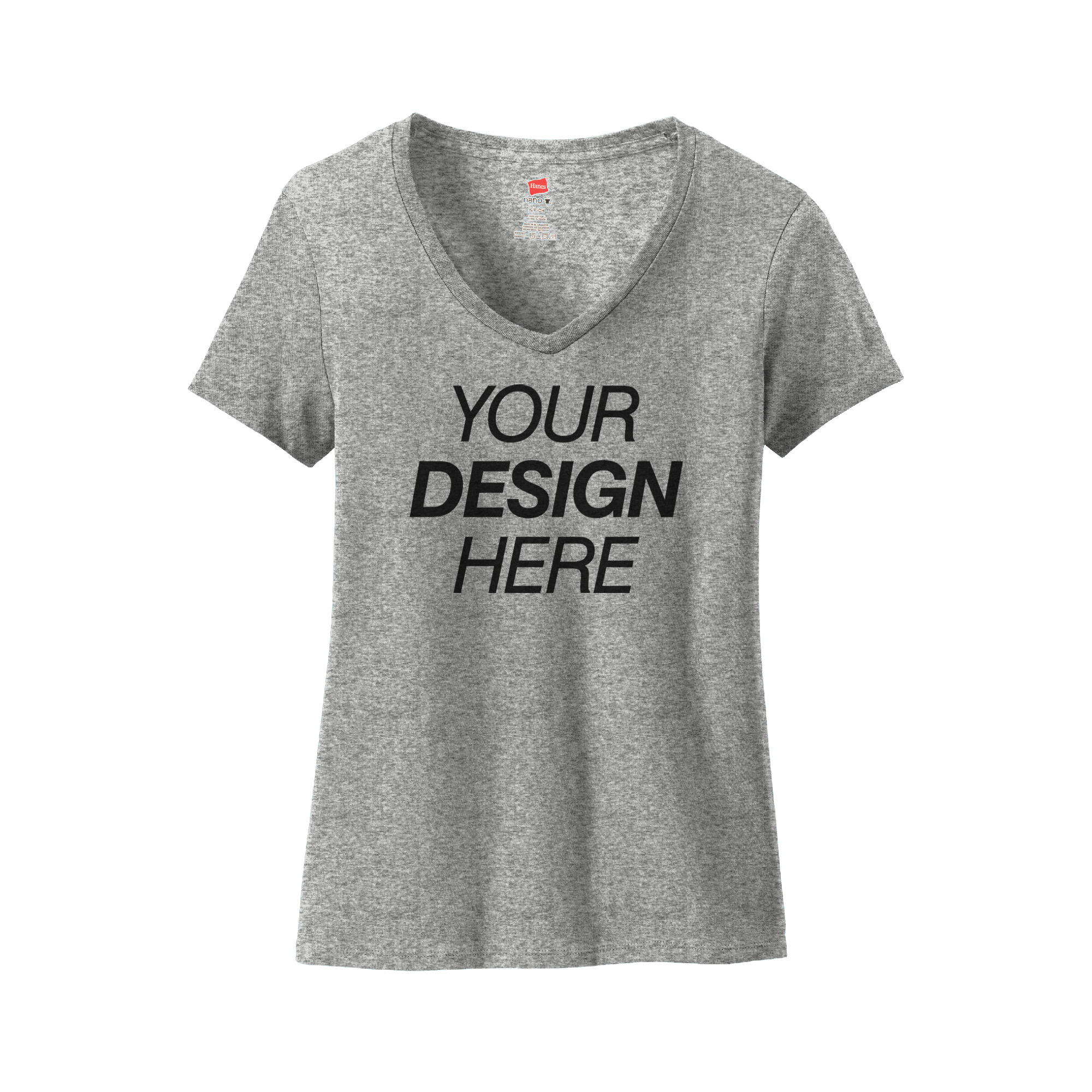 Hanes® Ladies Perfect-T Cotton V-Neck T-Shirt