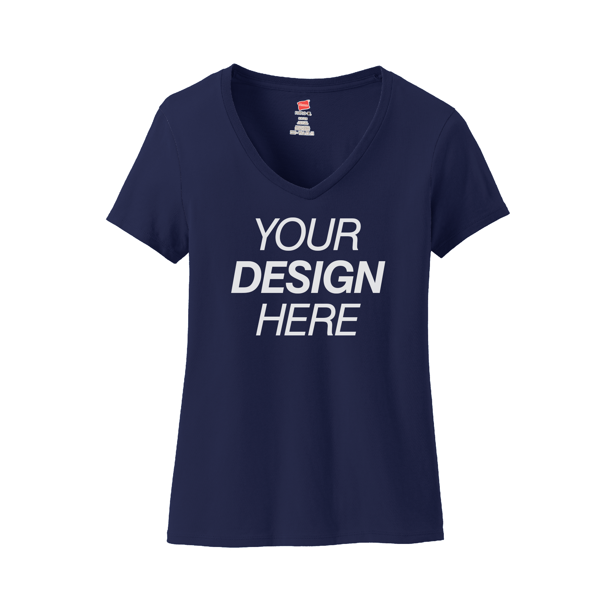 Hanes® Ladies Perfect-T Cotton V-Neck T-Shirt