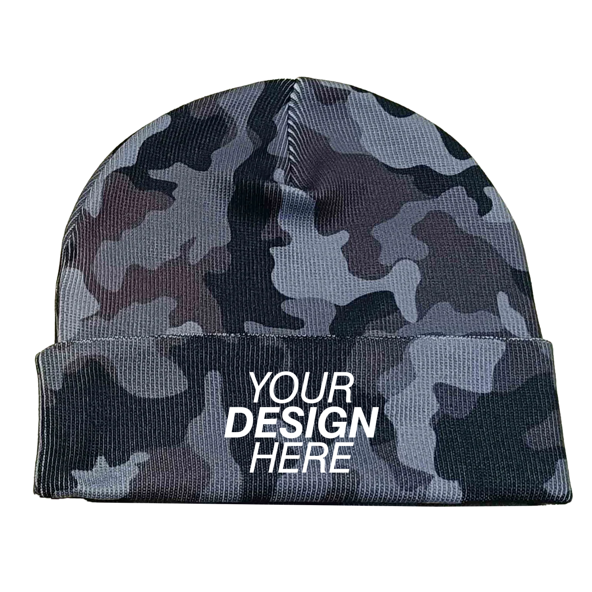 Zapped Headwear Pattern Cuff Beanie