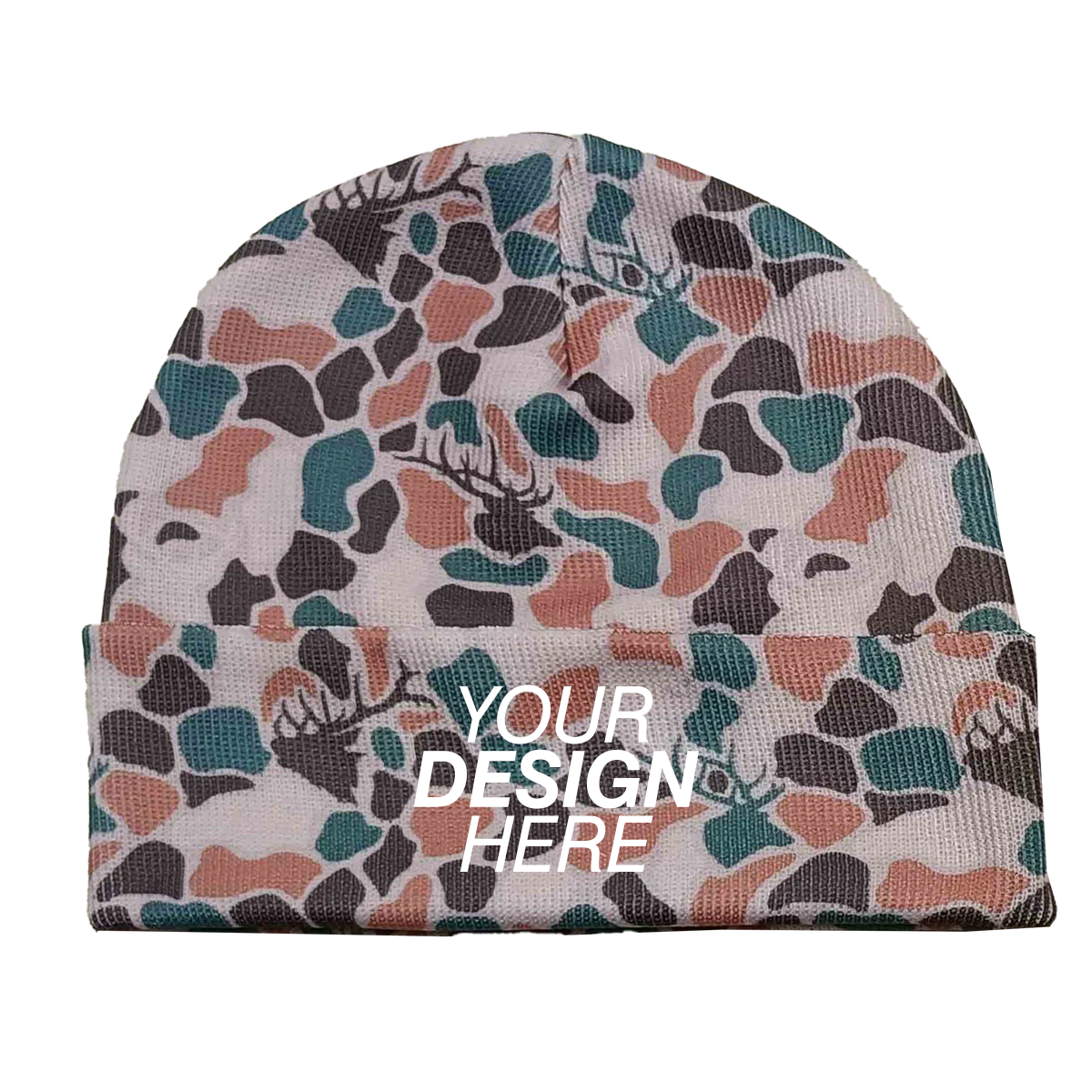 Zapped Headwear Pattern Cuff Beanie