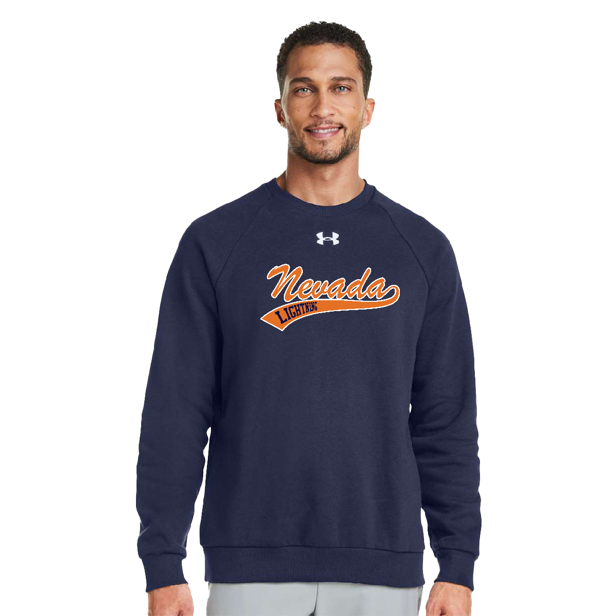 Under Armour™ Men's Rival Fleece Crewneck Sweatshirt x Nevada Lightning Softball