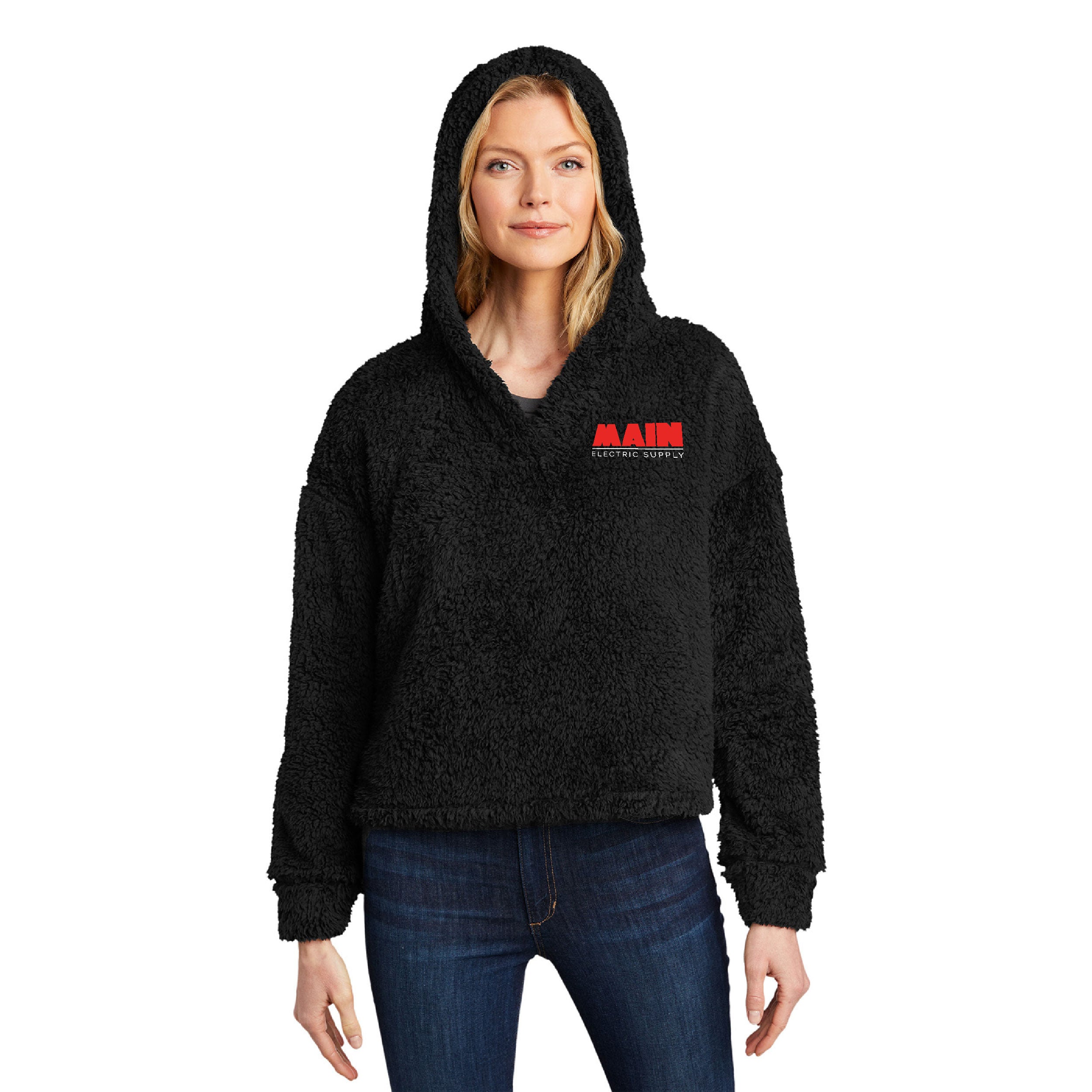 Port Authority® Women's Cozy Sherpa Fleece Hoodie x Main Electric Supply Co.