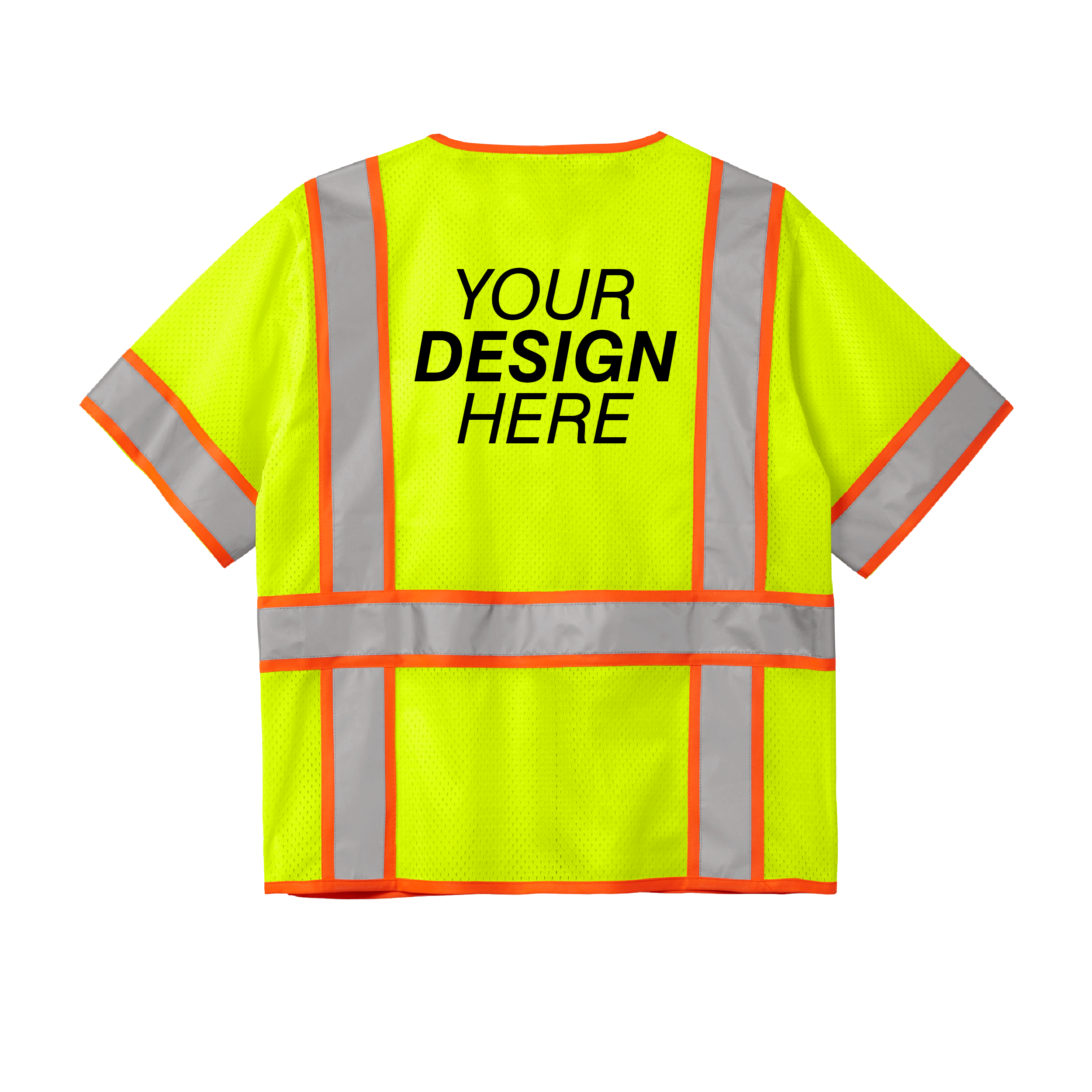 CornerStone® ANSI 107 Class 3 Surveyor Mesh Zippered Two-Tone Short Sleeve Vest