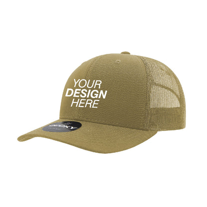 Decky® 6021 6-Panel Mid-Profile Structured Cotton Blend Trucker