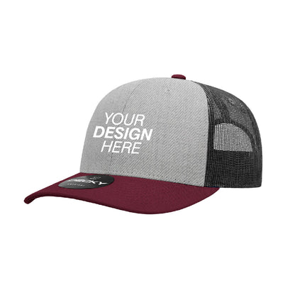 Decky® 6021 6-Panel Mid-Profile Structured Cotton Blend Trucker