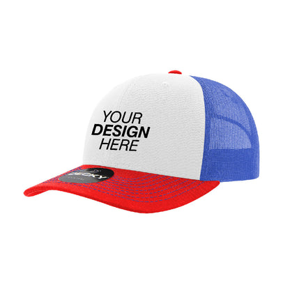 Decky® 6021 6-Panel Mid-Profile Structured Cotton Blend Trucker