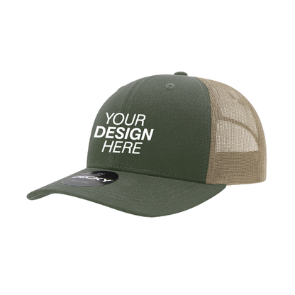 Decky® 6021 6-Panel Mid-Profile Structured Cotton Blend Trucker