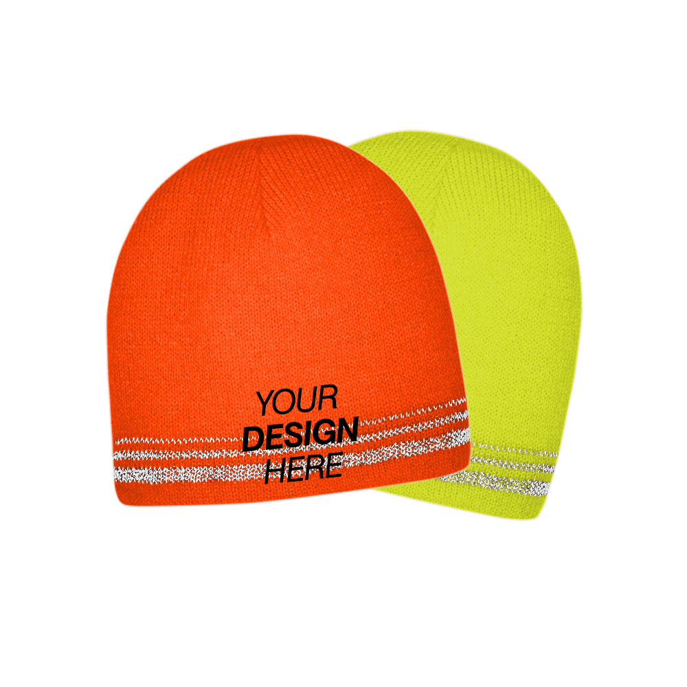 CornerStone® Lined Enhanced Visibility with Reflective Stripes Beanie